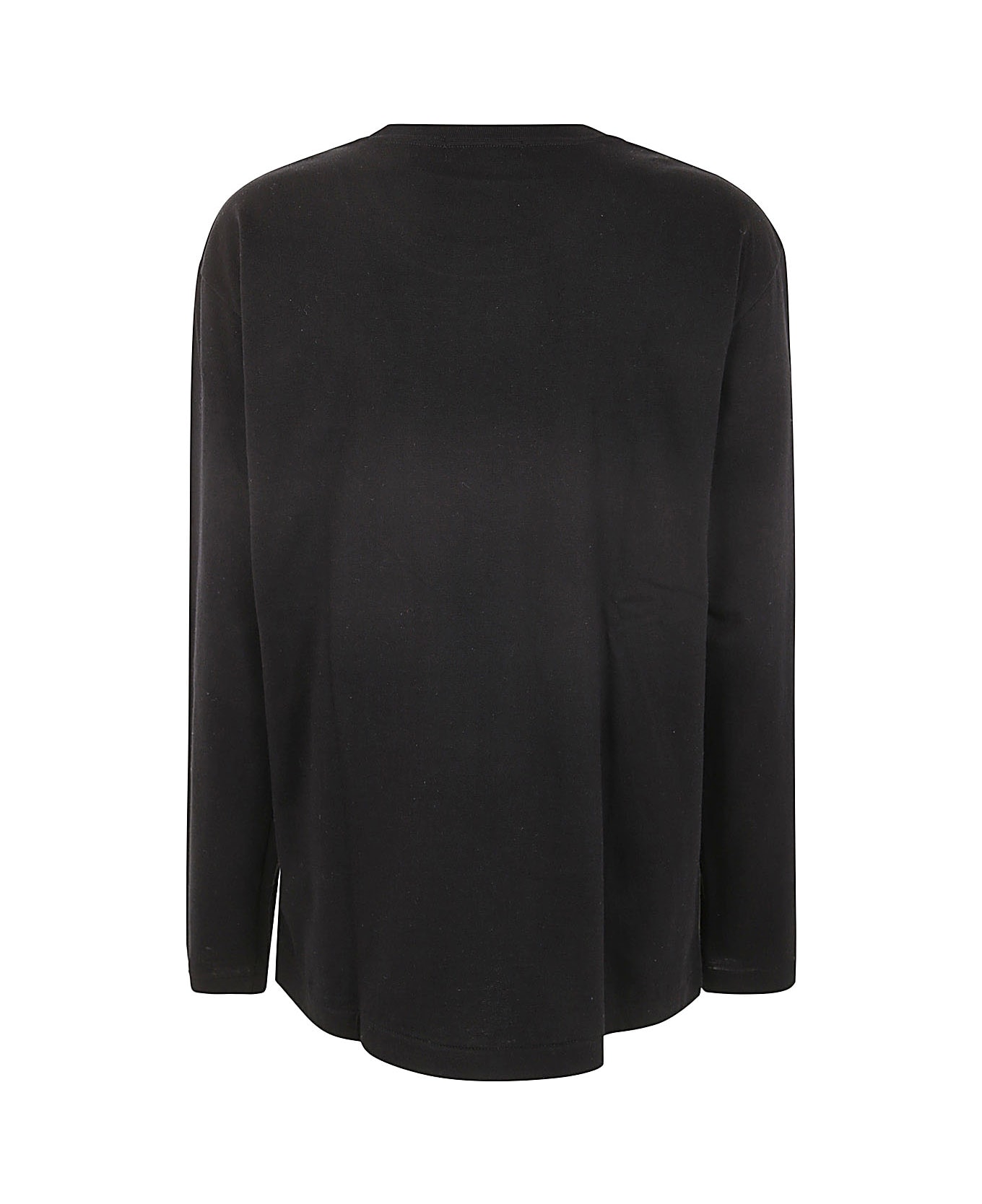 Y's Round Neck Long Sleeve T B - Black