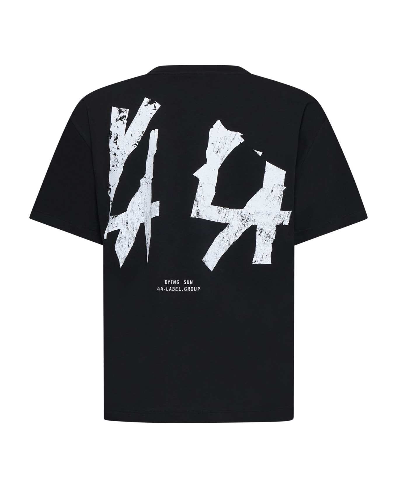 44 Label Group T-Shirt - Black+crinkles 44 white