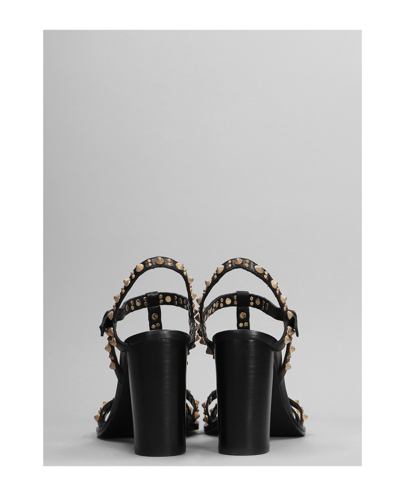 Ash Kiss Sandals In Black Leather - black サンダル