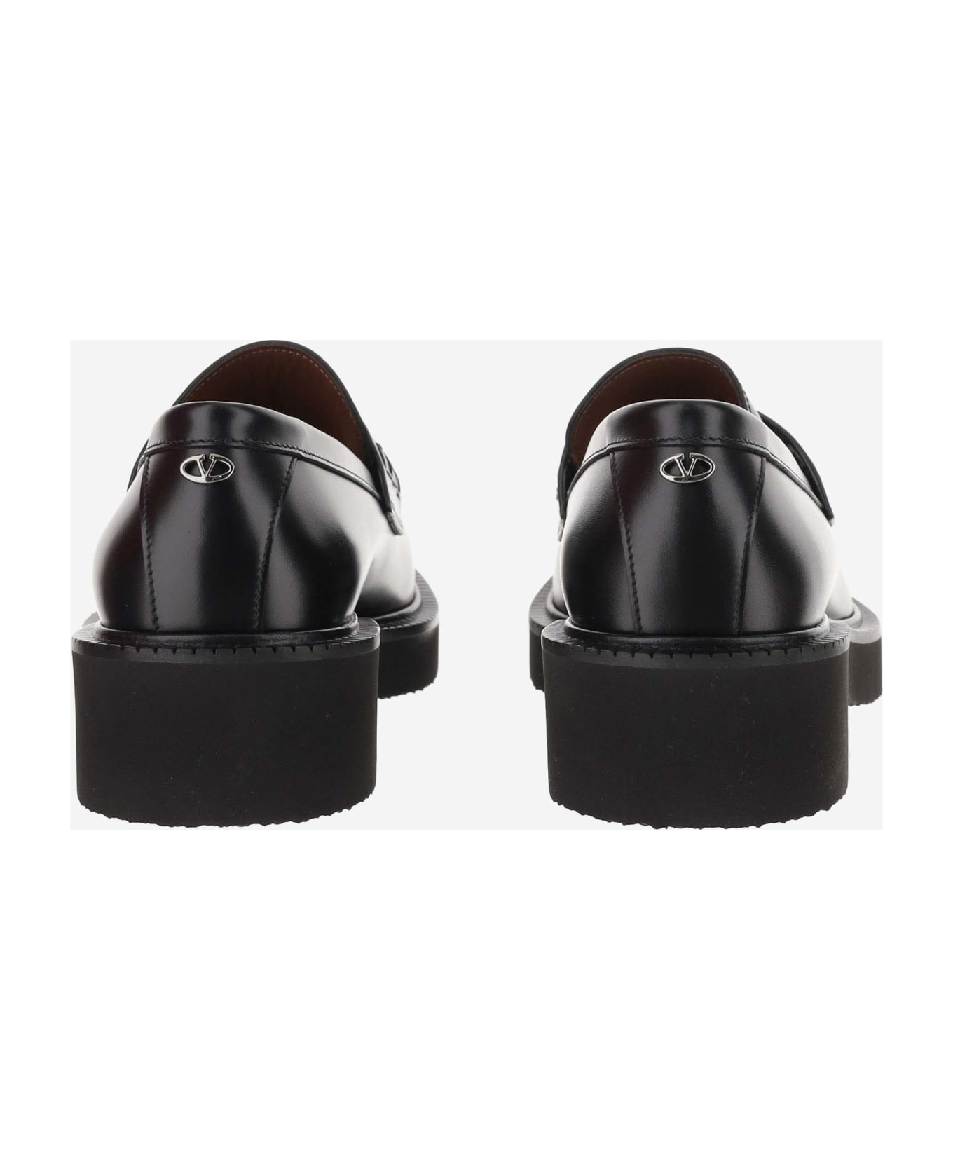 Valentino Garavani Leather Loafers - Black