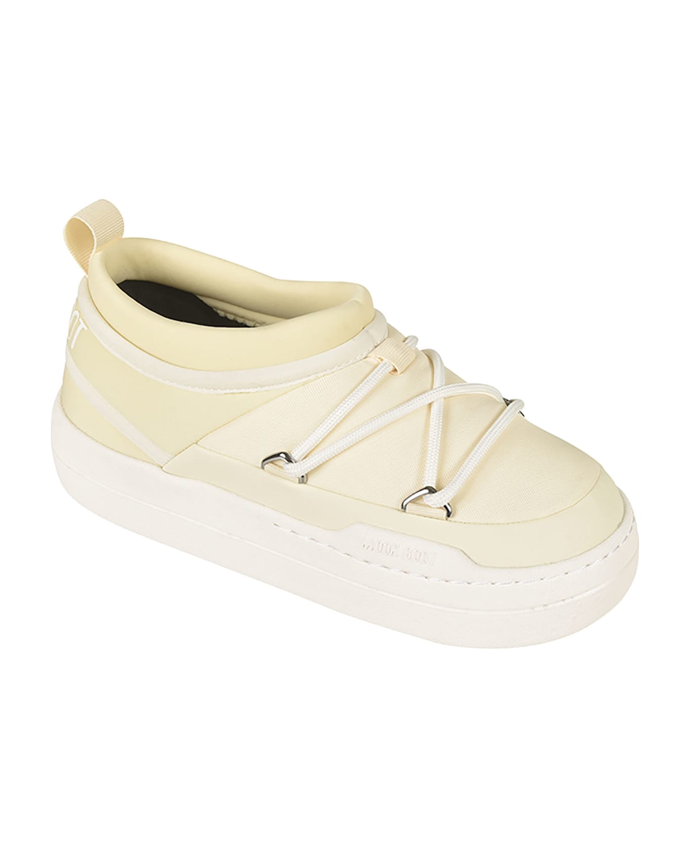 Moon Boot Park Icon Round Toe Sneakers - Cream