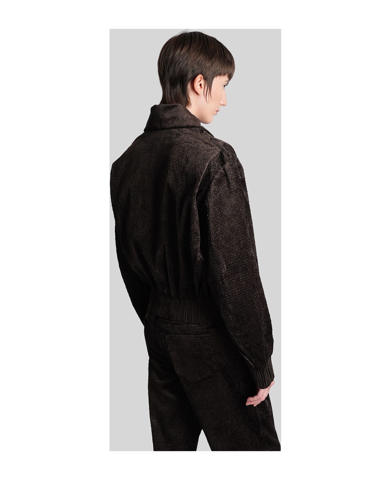 Christopher Esber Bomber Jacket In Brown Cotton - brown