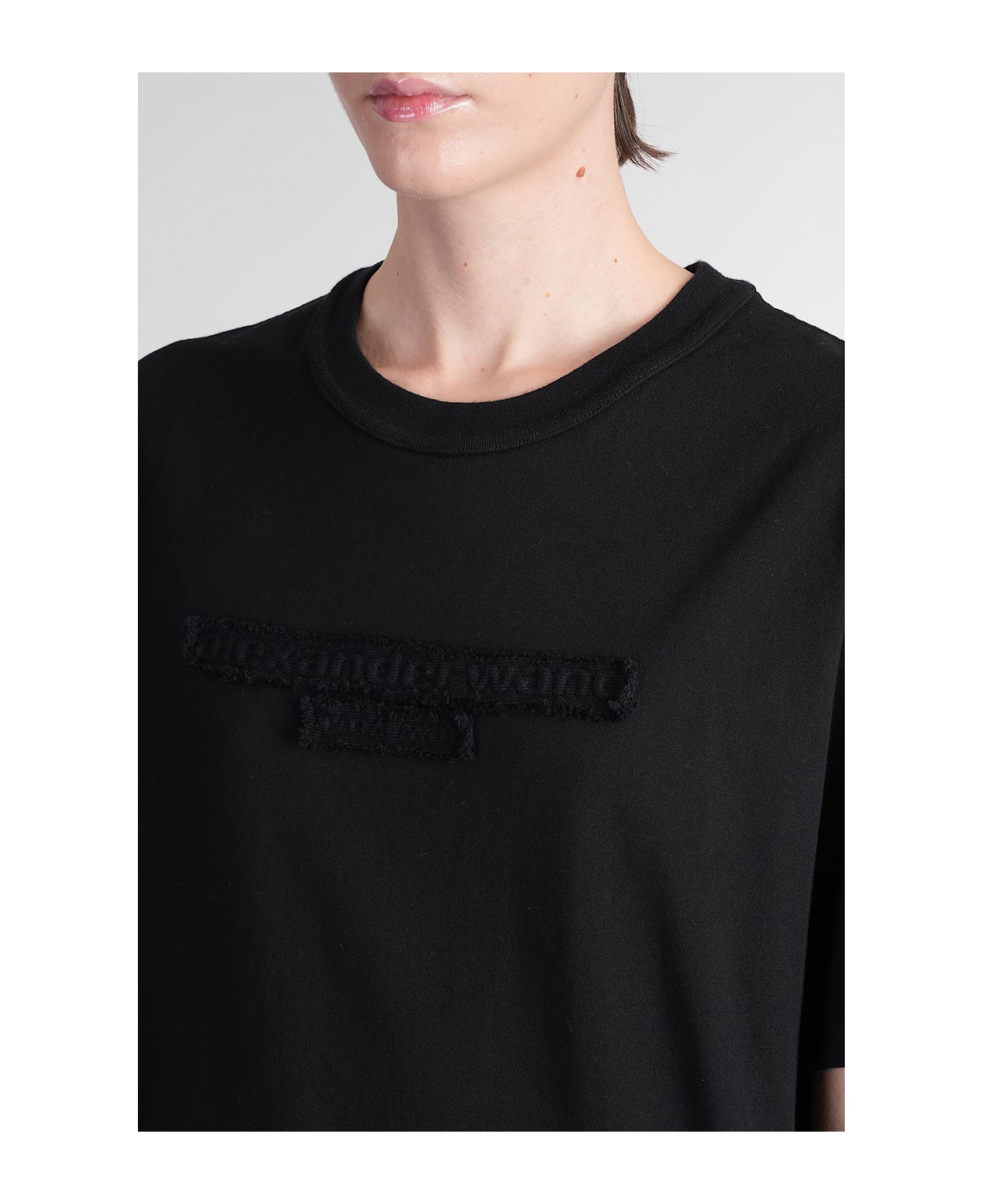 Alexander Wang T-shirt In Black Cotton - black