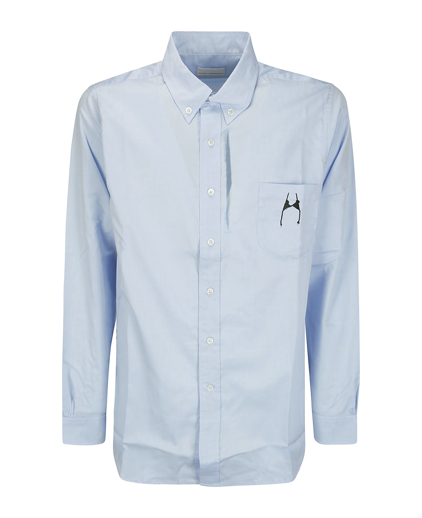 Random Identities Men Classic Shirt Small Bra Print W - BLUE シャツ
