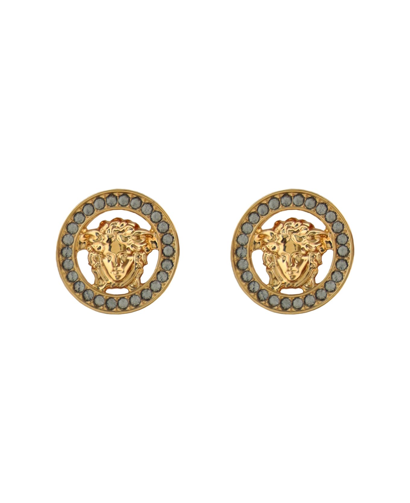 Versace Medusa Earrings - Versace Gold-black