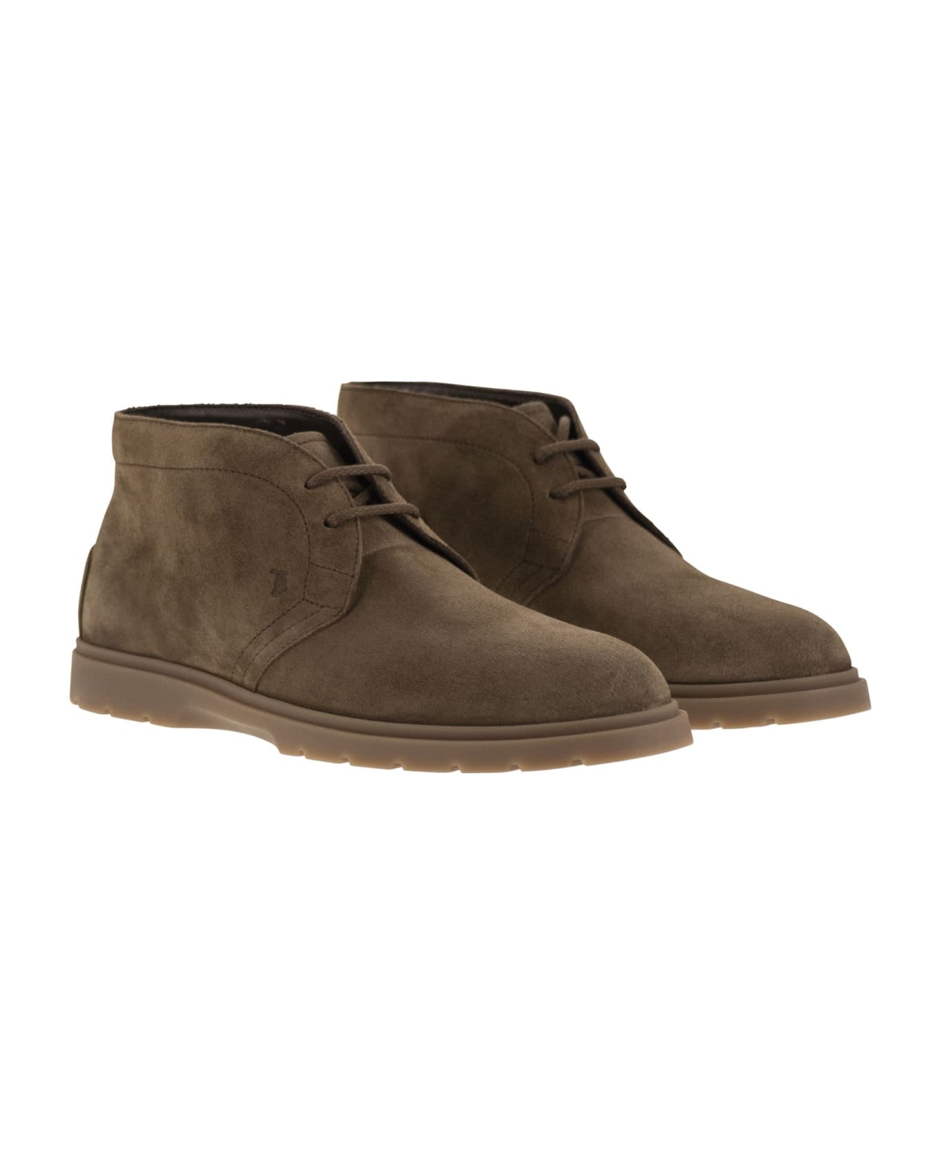 Tod's Suede Leather Boots - Beige
