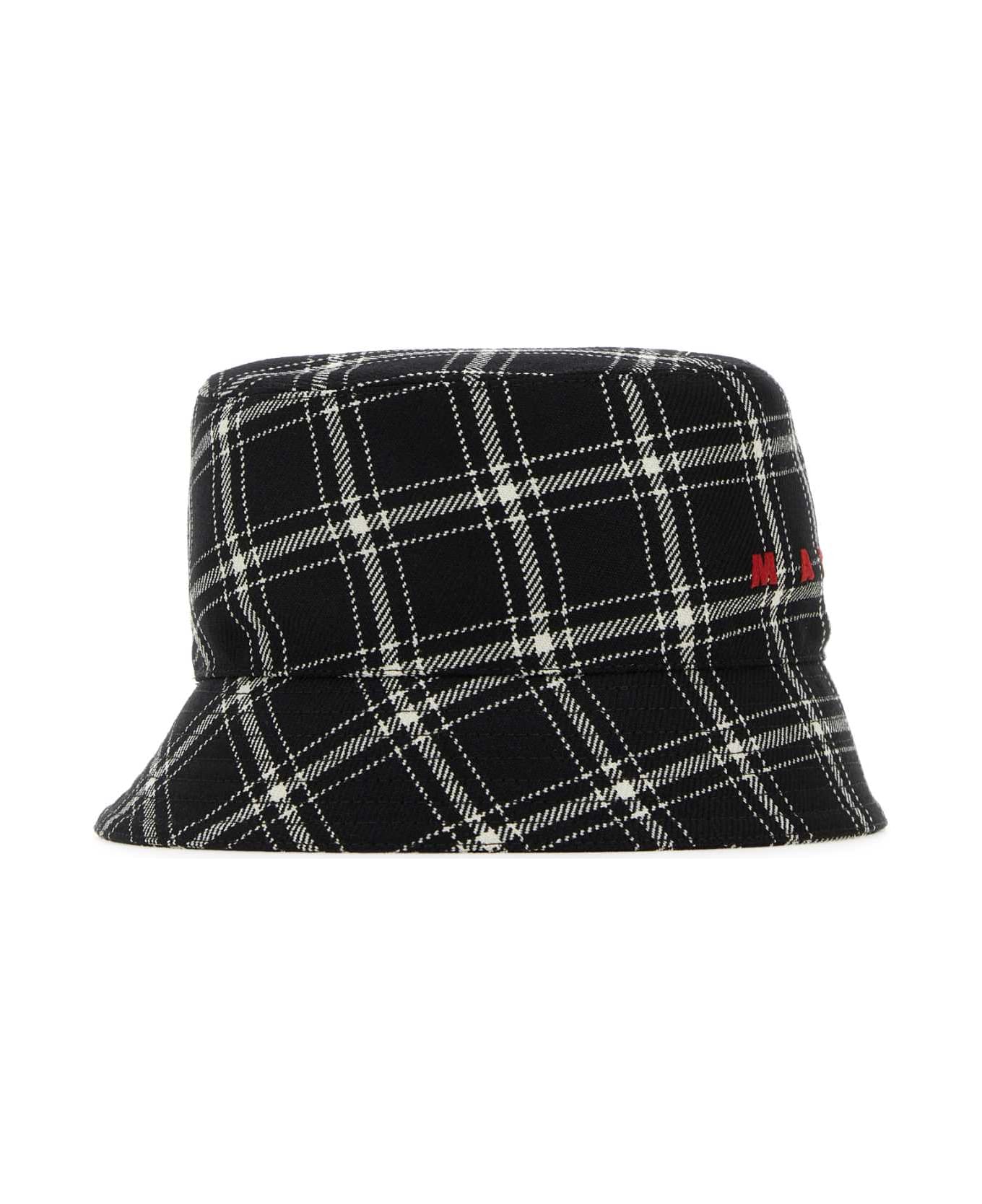 Marni Embroidered Wool Bucket Hat - CHN99