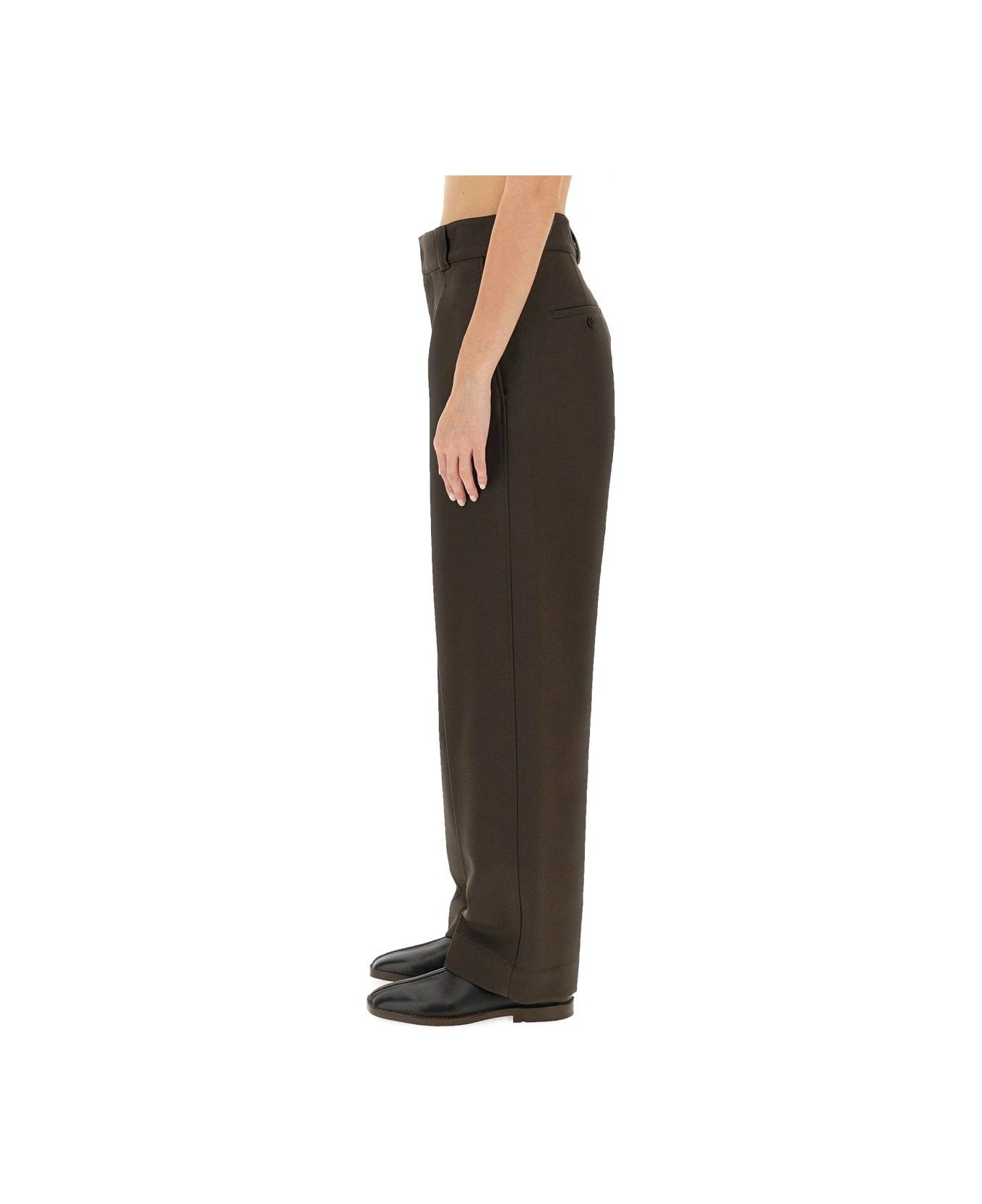 Lemaire Tailored Straight Leg Trousers - BROWN ボトムス