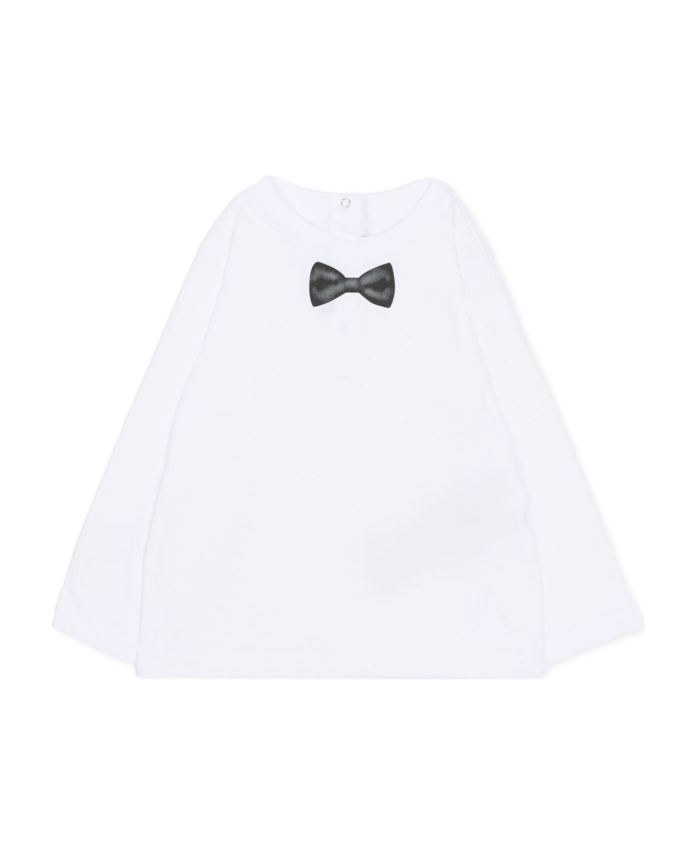 Balmain White T-shirt With Bow-tie For Baby Boy - White
