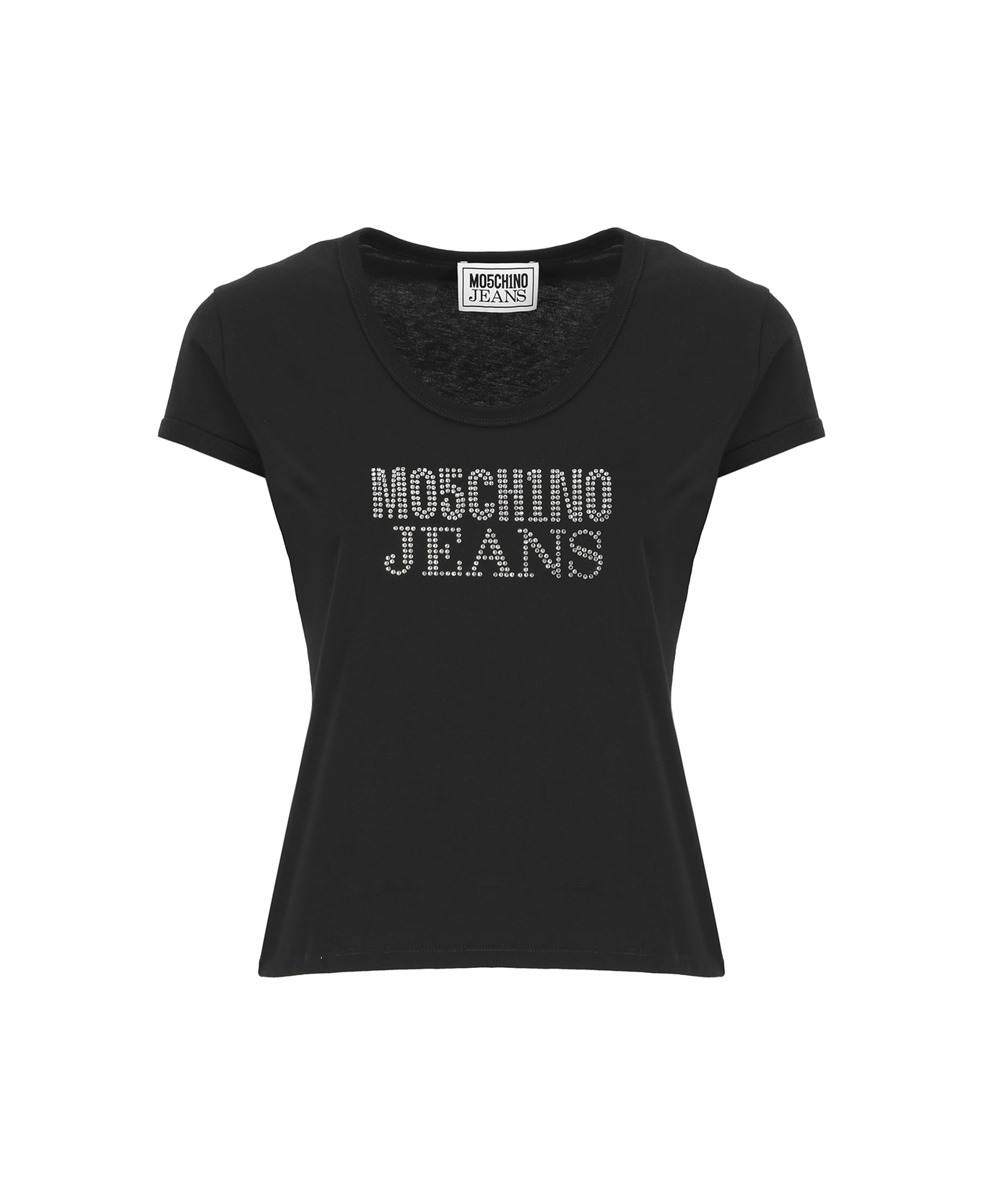 M05CH1N0 Jeans T-shirt With Logo - Black