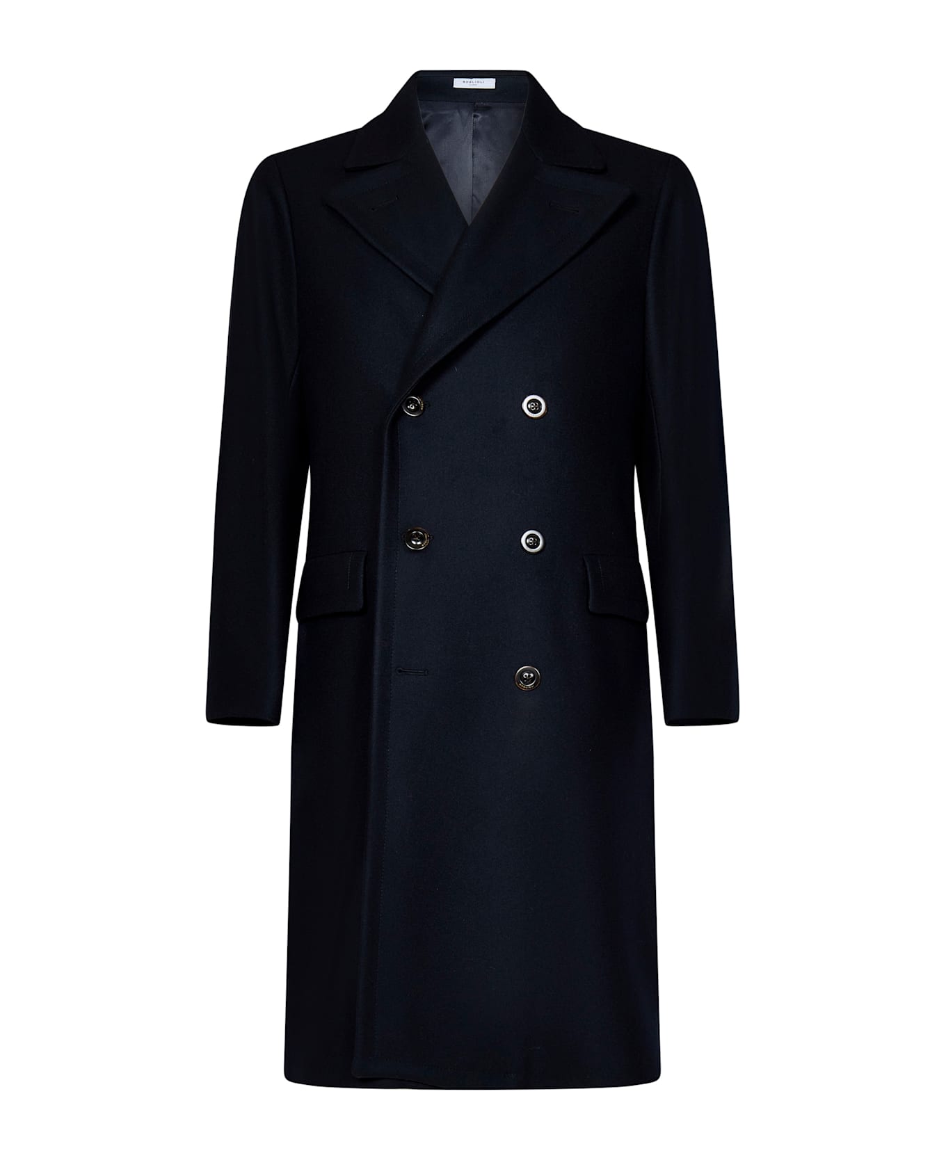 Boglioli Blue Wool Coat - Blue