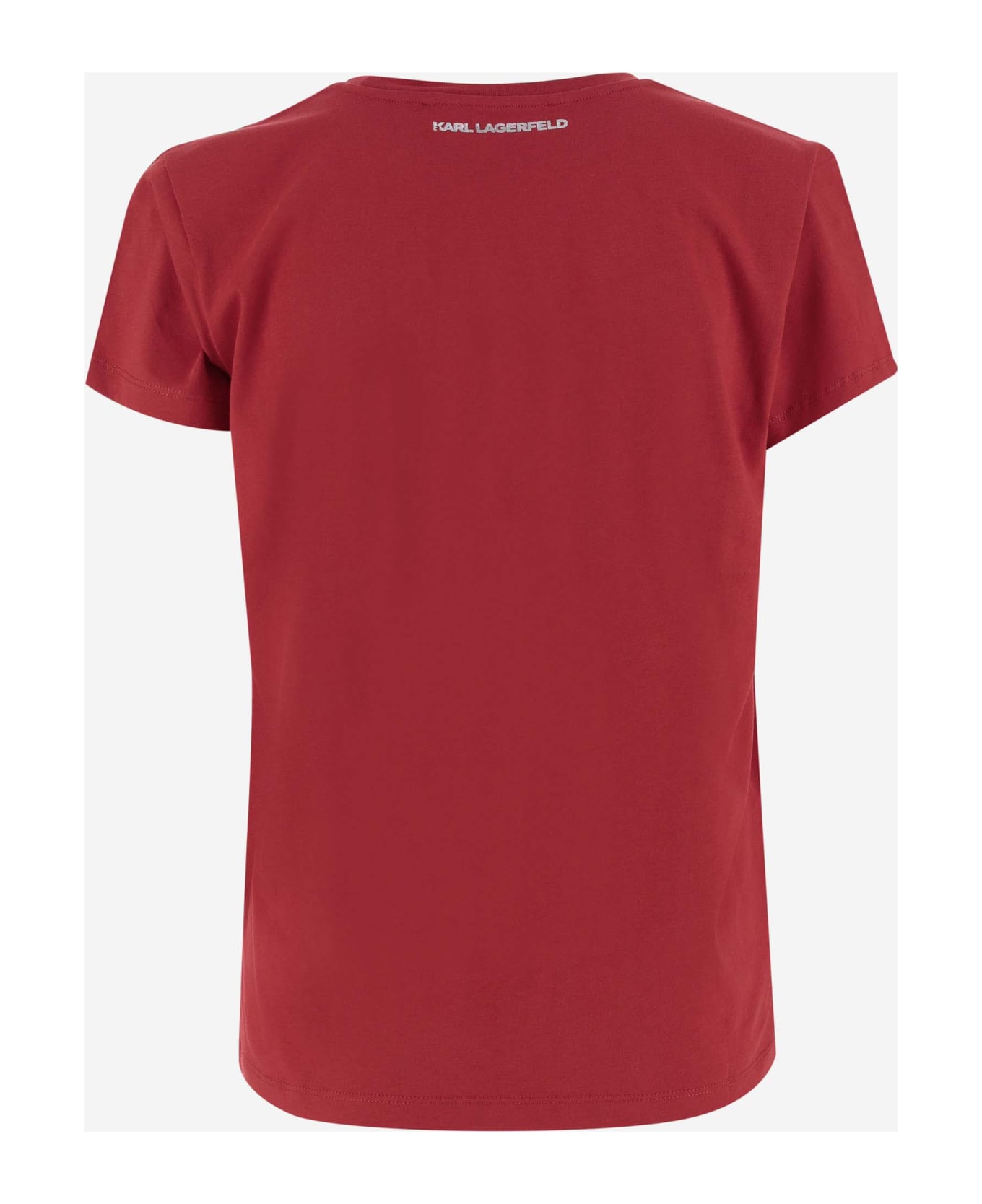 Karl Lagerfeld Cotton T-shirt With Logo - Red