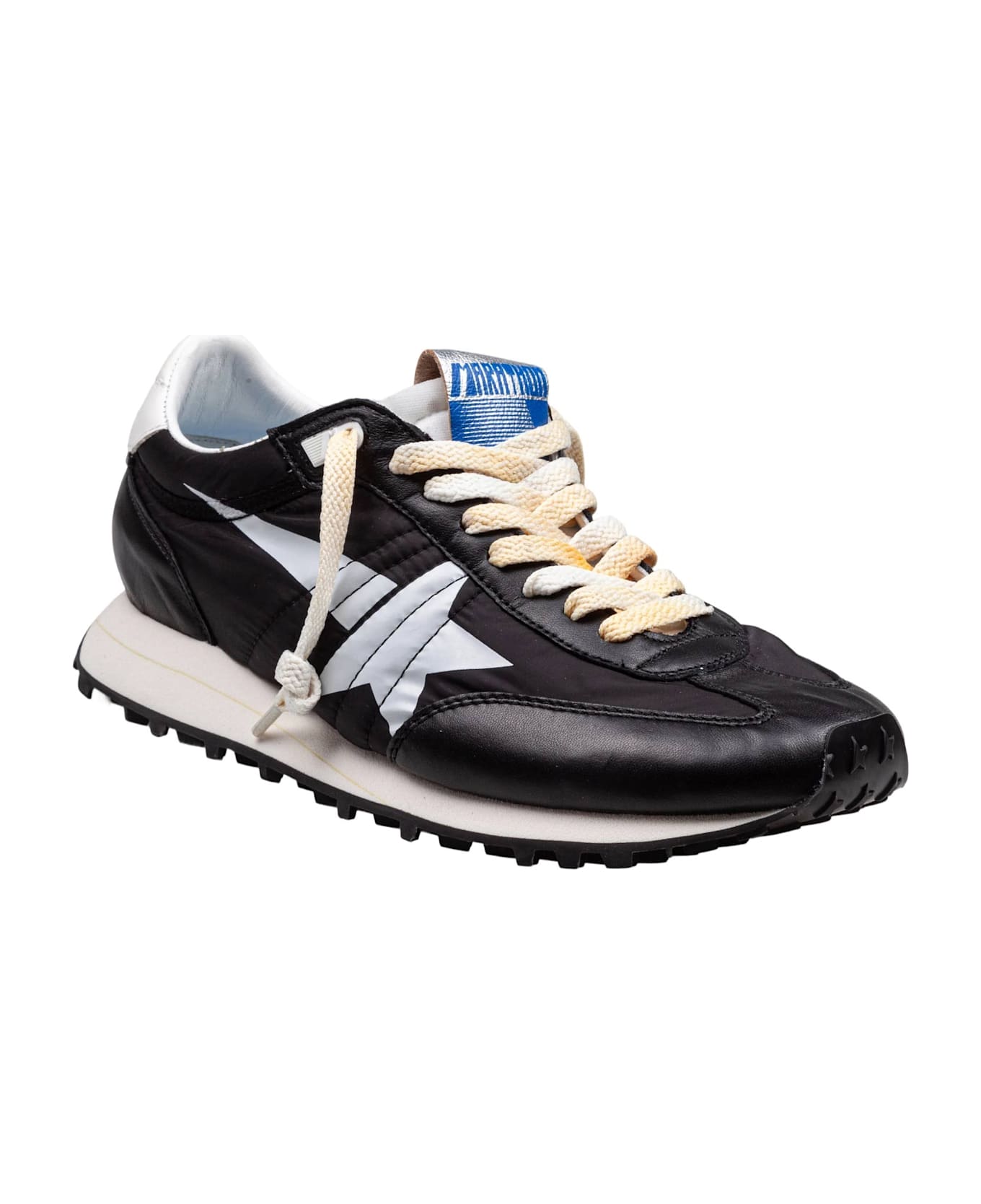 Golden Goose Sneakers Running In Pelle E Nylon Colore Nero - Black/White