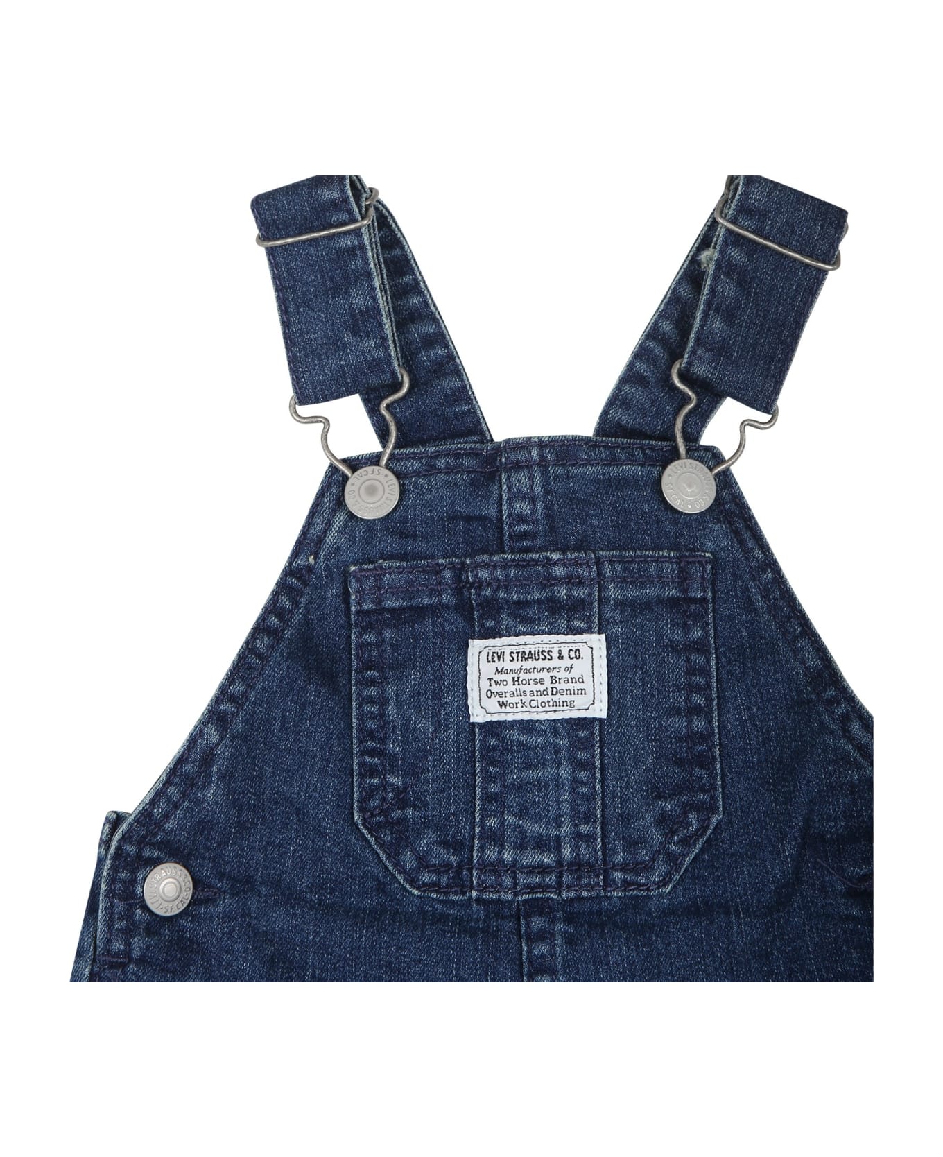 Levi's Blue Dungarees For Babykids With Logo - Denim