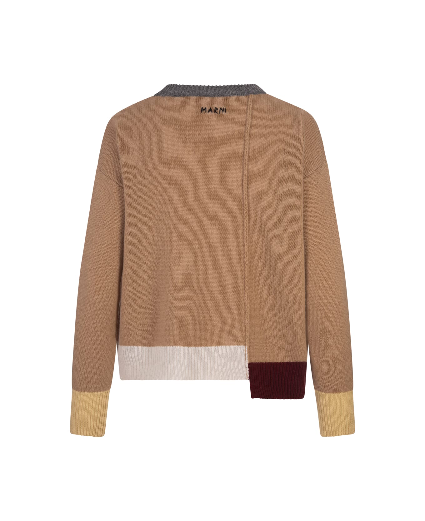 Marni Earthofsiena Colour Block Cashemere Sweater - Brown