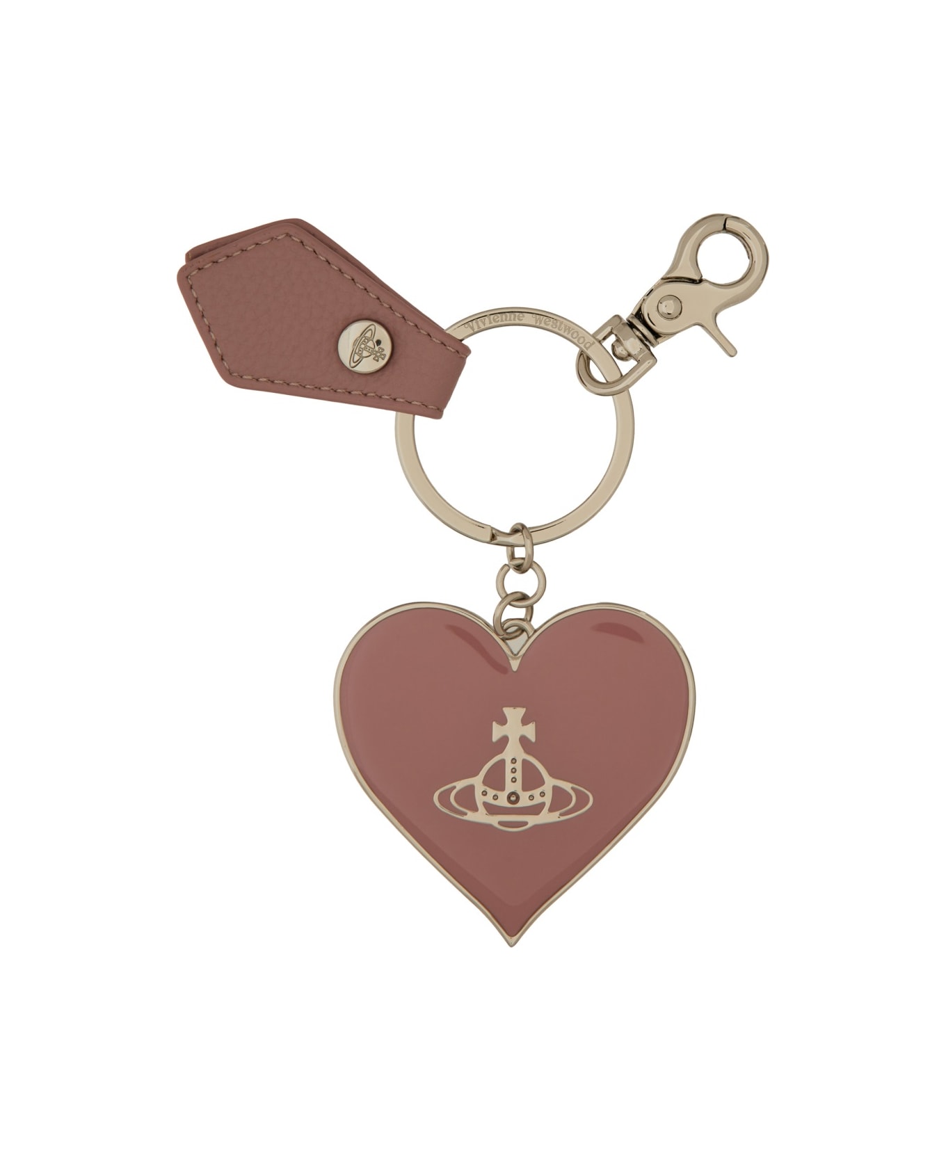 Vivienne Westwood Portachiave "mirror Heart Orb" - PINK