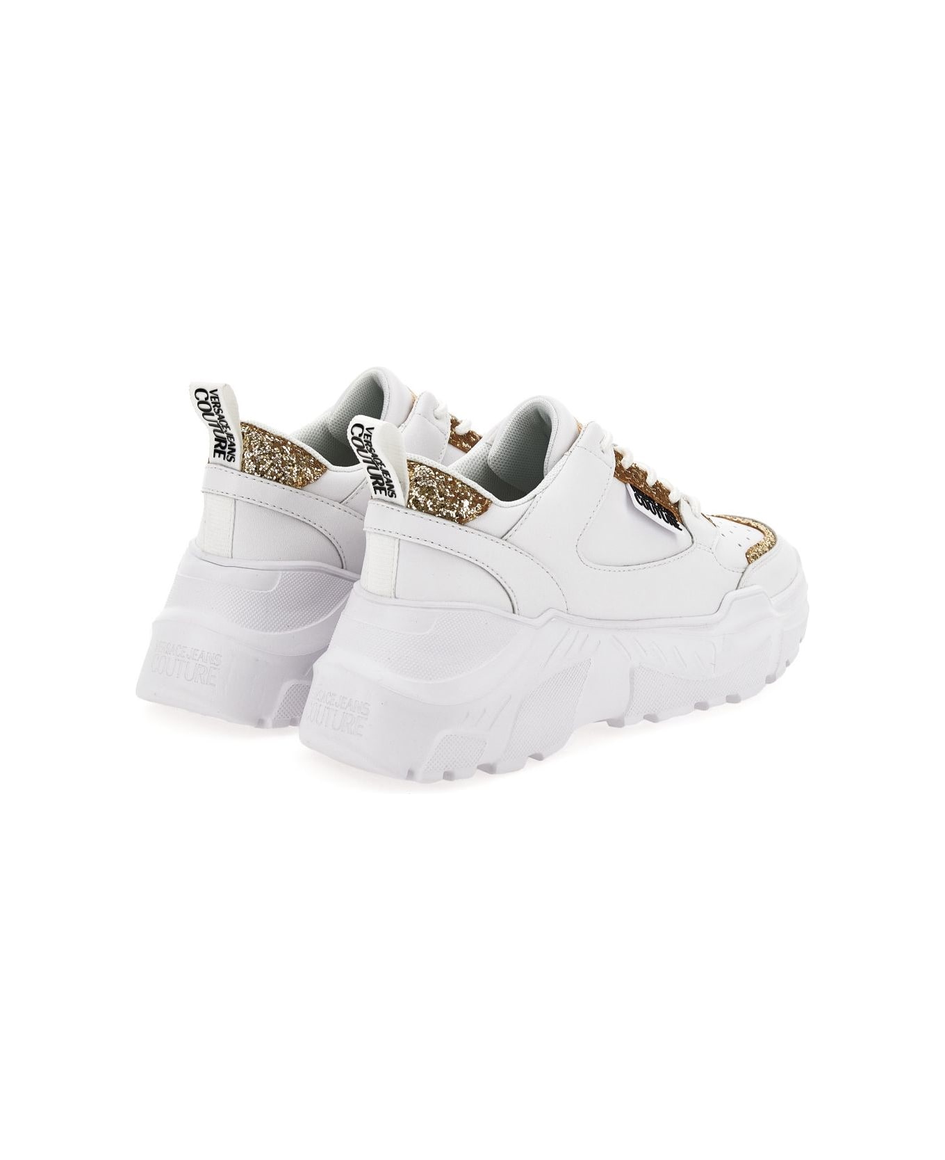 Versace Jeans Couture White Low Top Sneakers - White