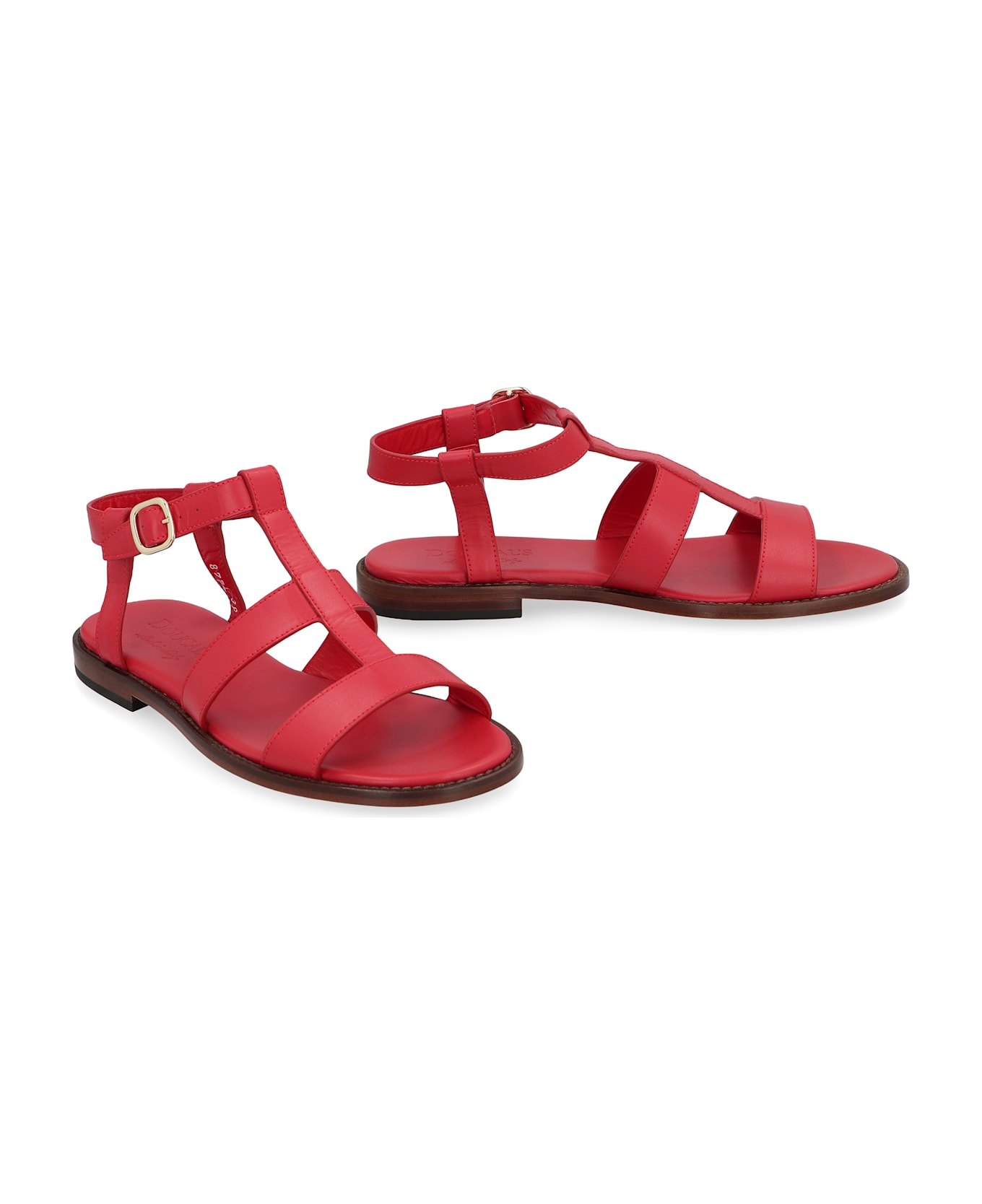 Doucal's Urano Leather Sandals - red