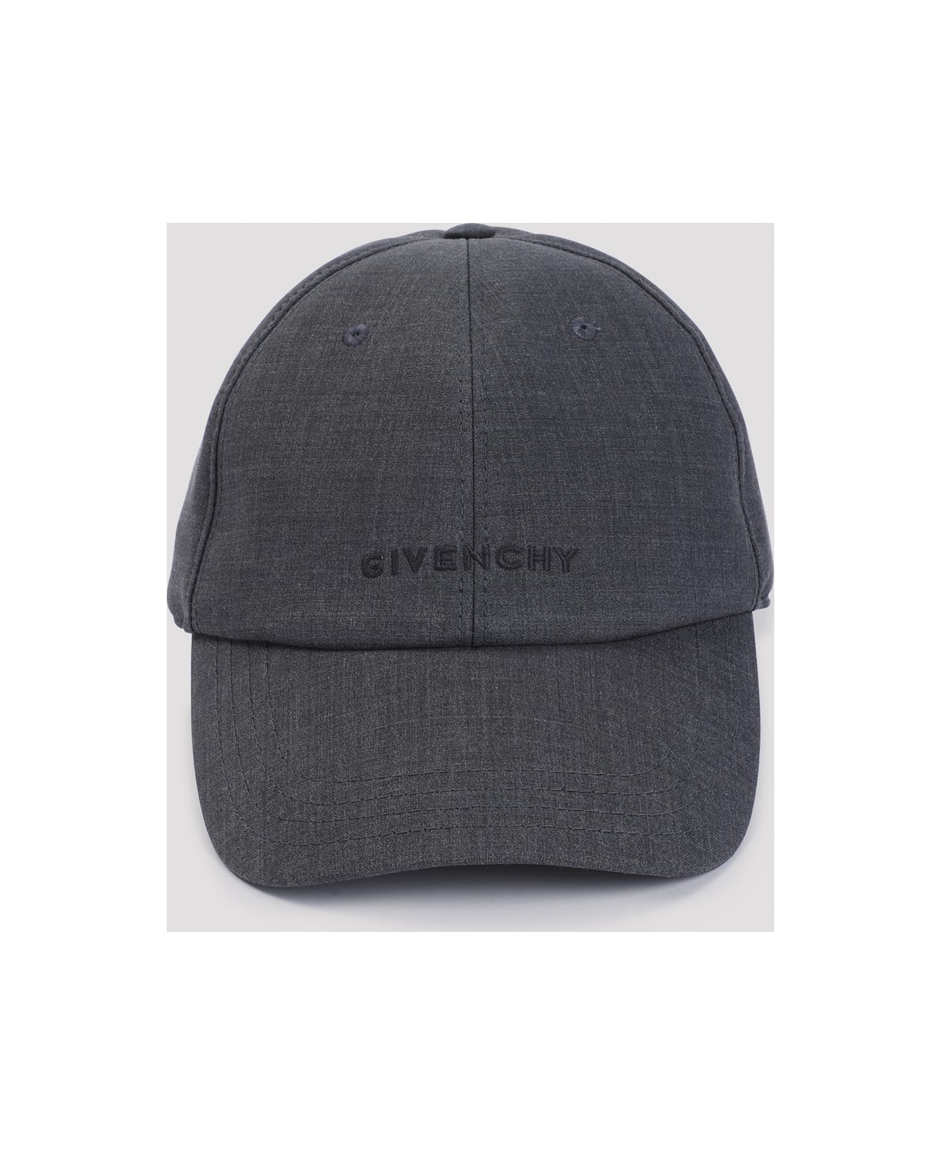 Givenchy Wool Logo Baseball Cap - Grigio