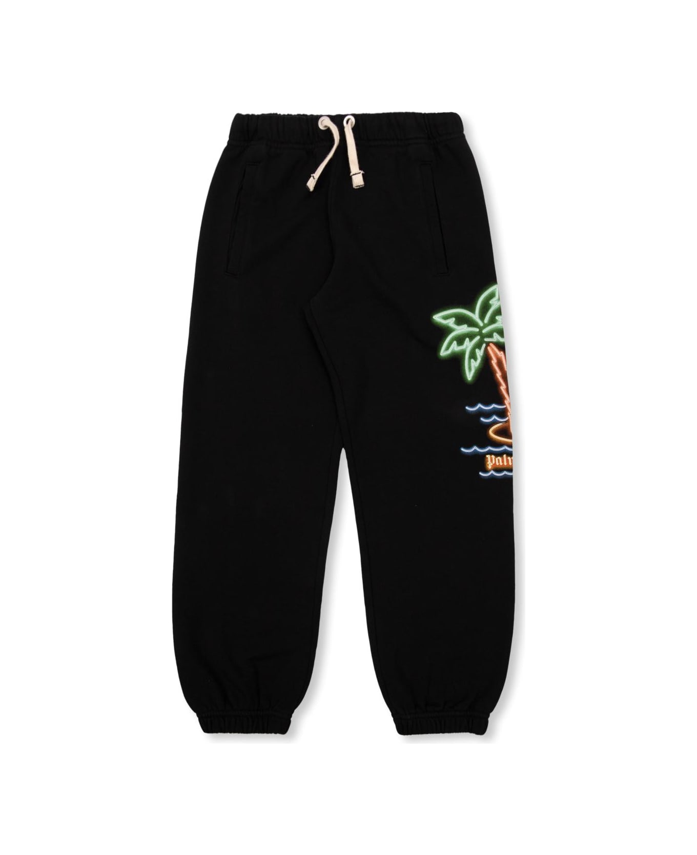 Palm Angels Kids Printed Sweatpants - BLACK