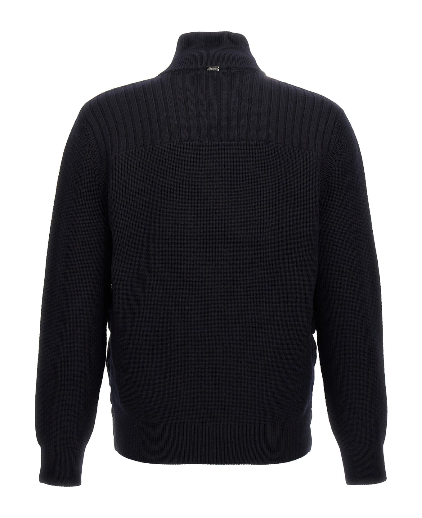 Herno Two-material Puffer Jacket - Blue