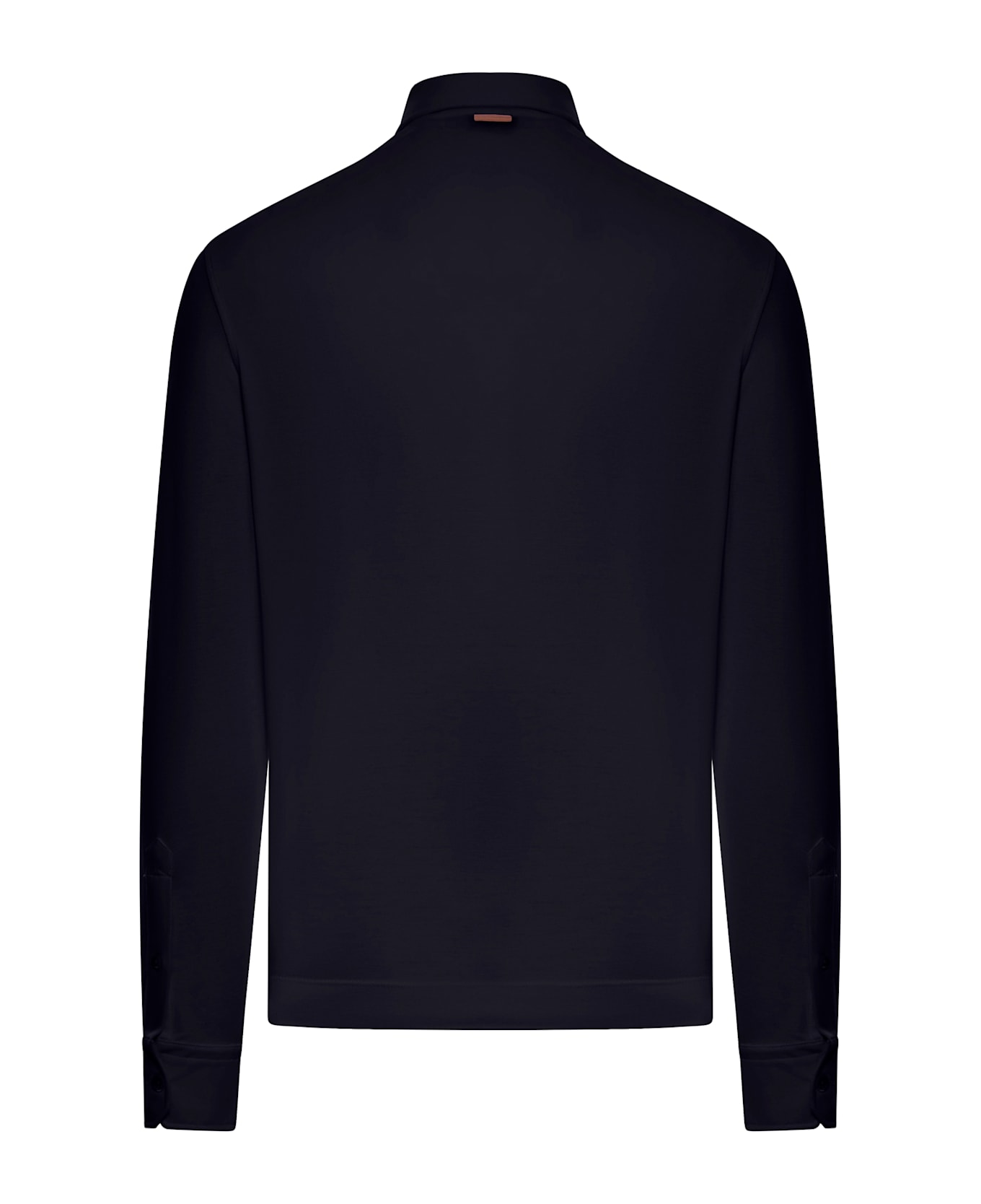 Zegna Cotton Polo With Pocket - BLUE