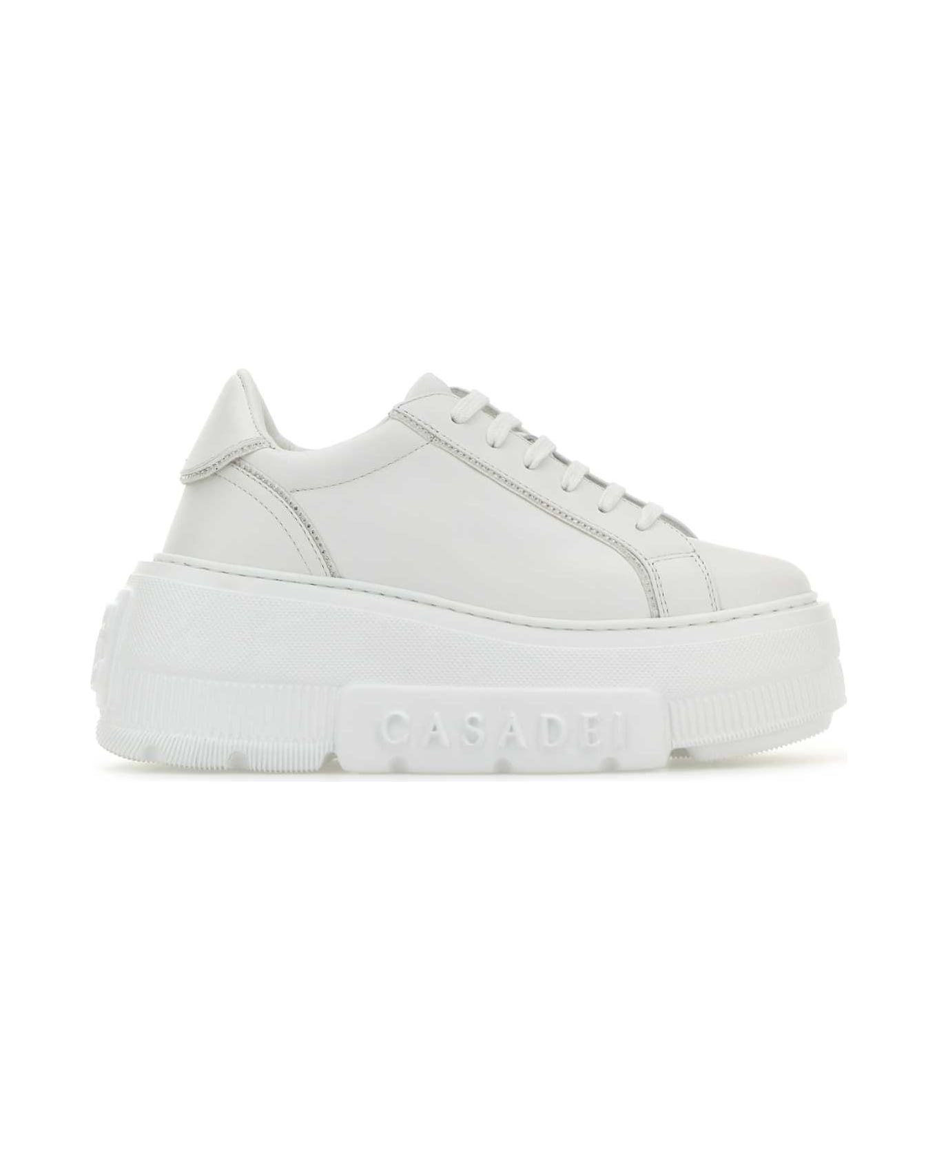 Casadei White Leather Nexus Sneakers - BIANCO
