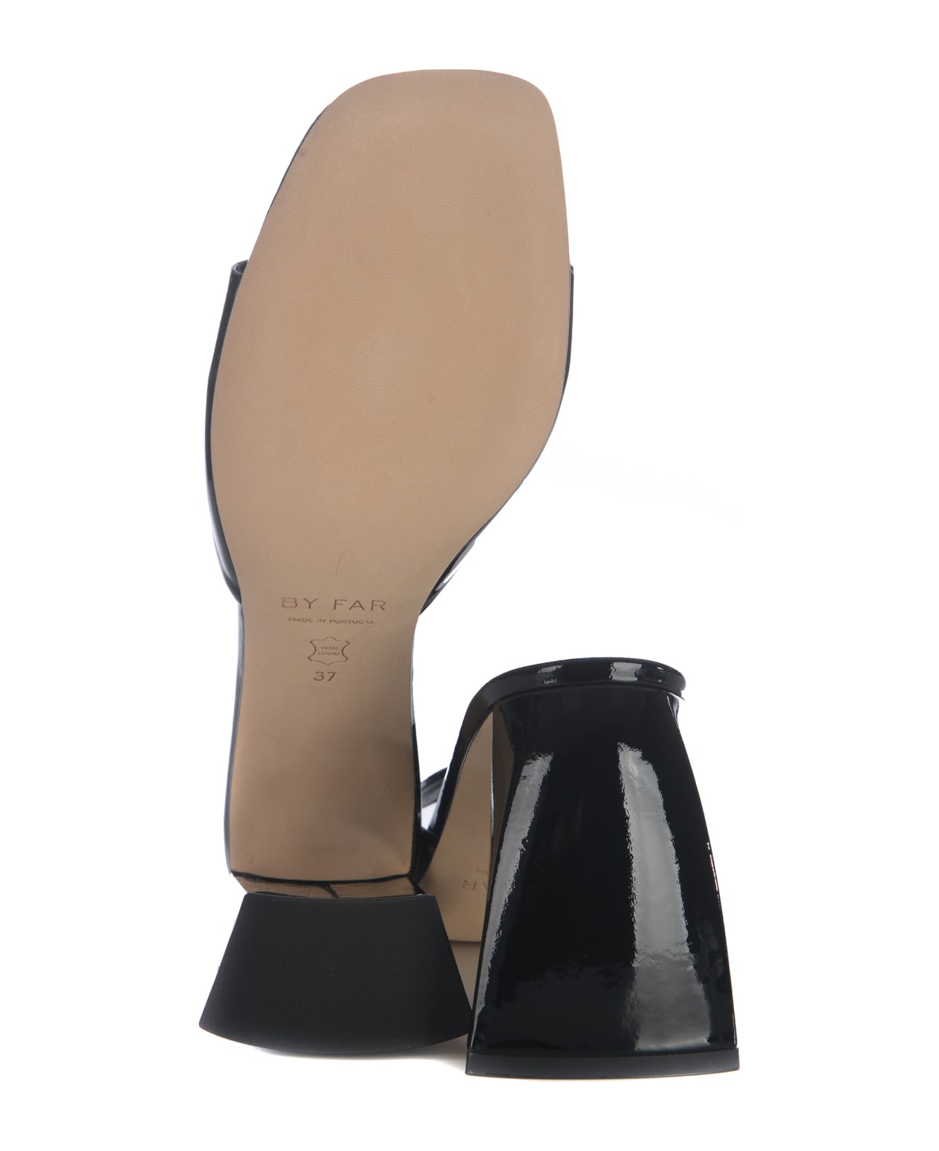 BY FAR Sandal By Far "michele" In Semi-gloss Leather Available Store Pompei - Nero