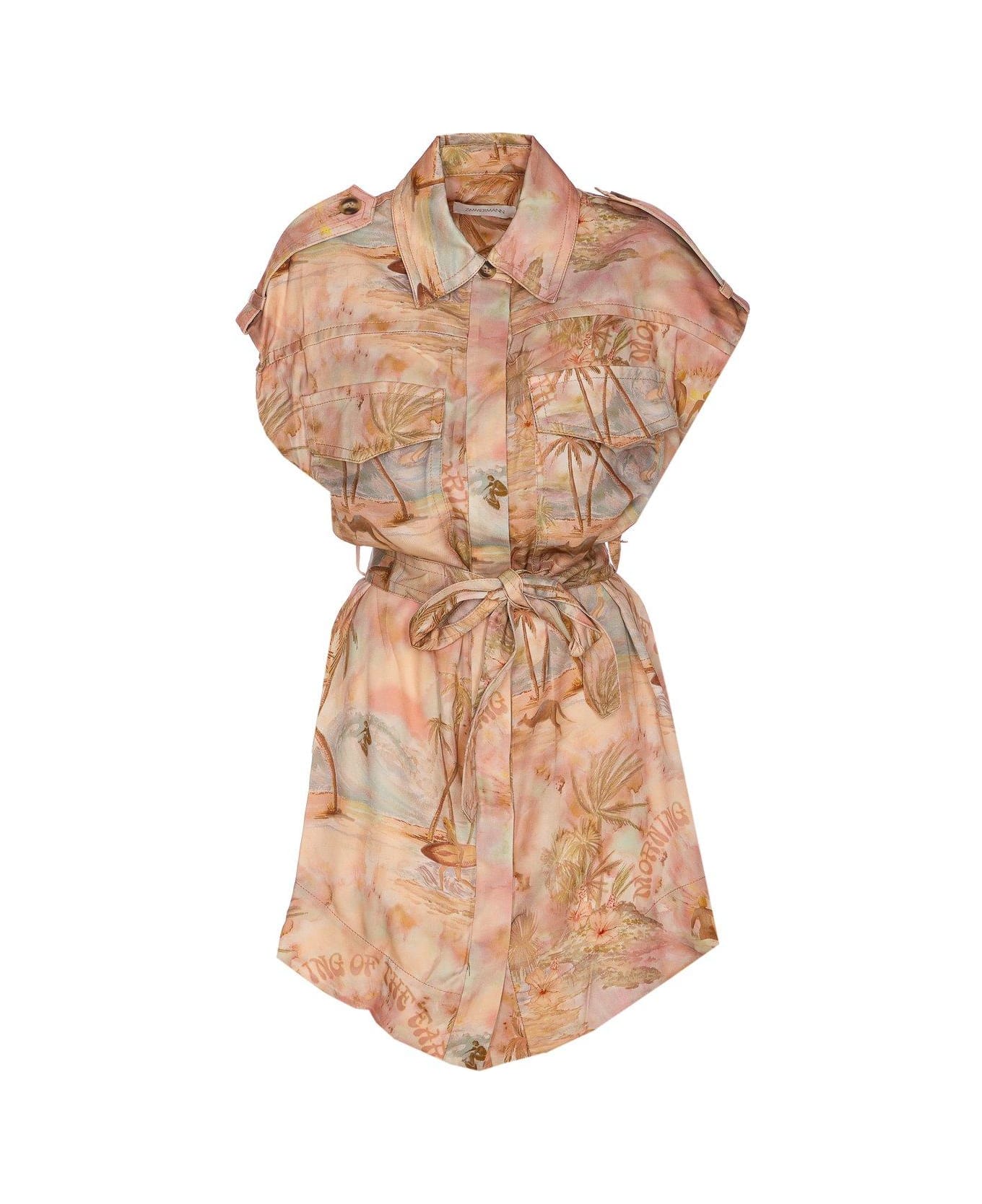 Zimmermann Illuminate Sleeveless Tunic - ORANGE