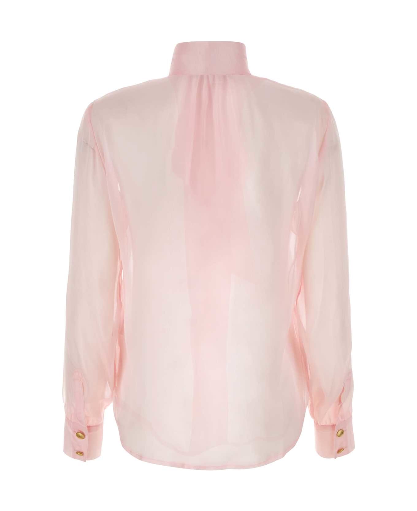 Hebe Studio Pink Chiffon Ava Shirt - PINK
