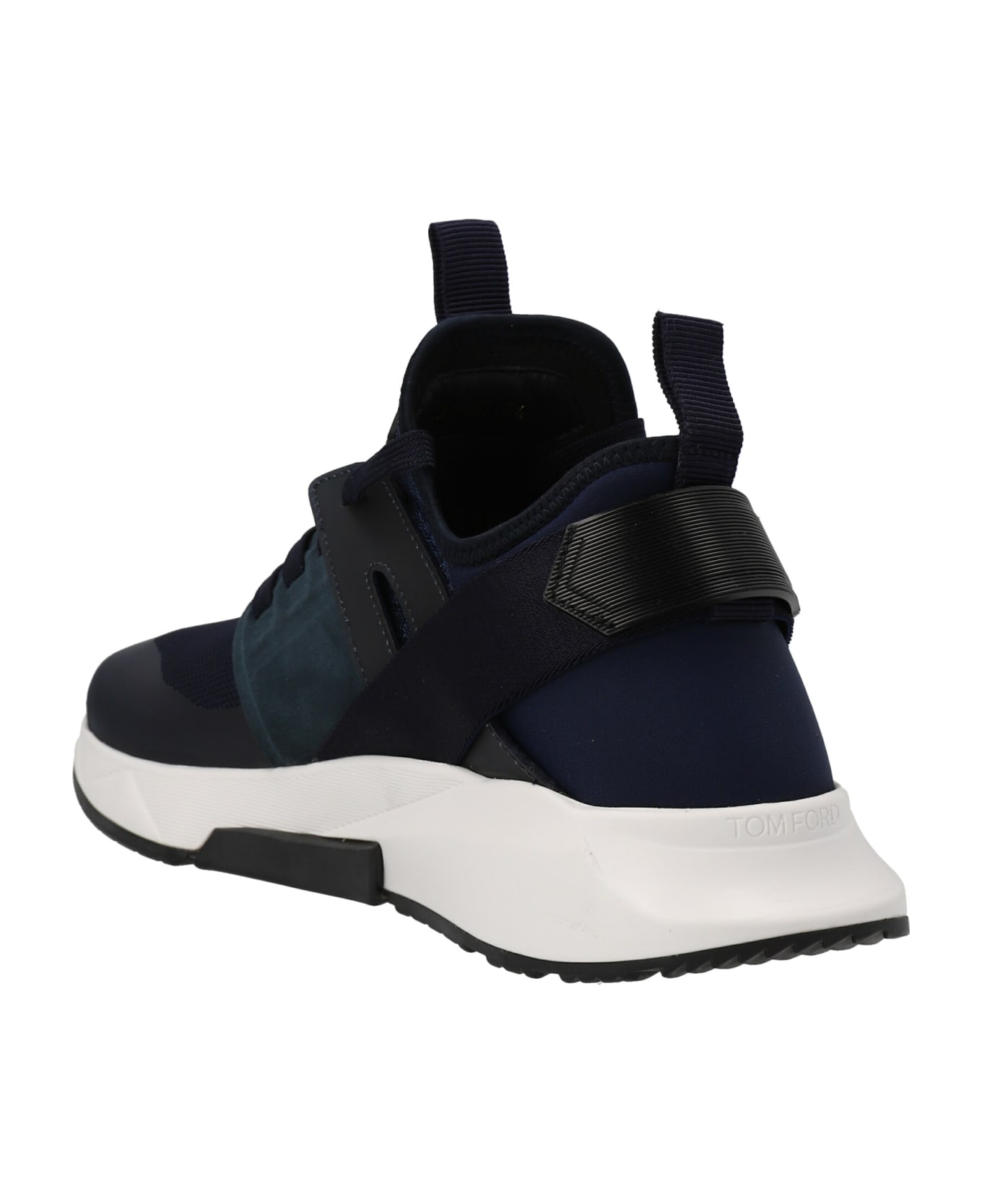 Tom Ford Multimaterial Logo Sneakers - Blue