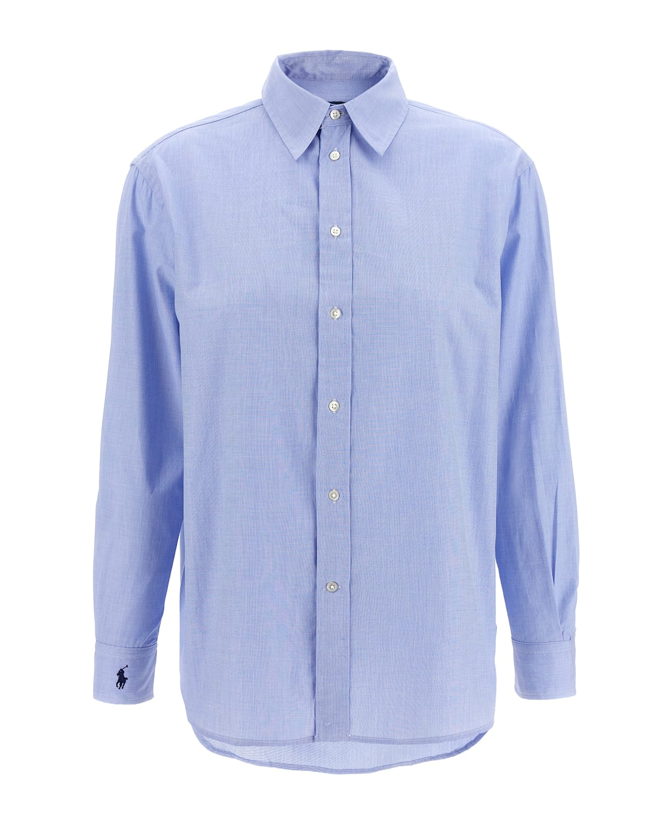 Polo Ralph Lauren Embroidered Cuffs Shirt - Light Blue