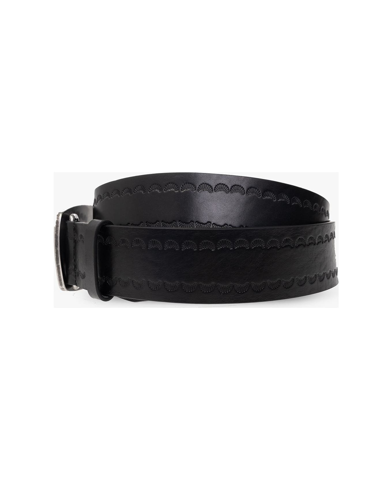 Dsquared2 Leather Belt - BLACK ベルト
