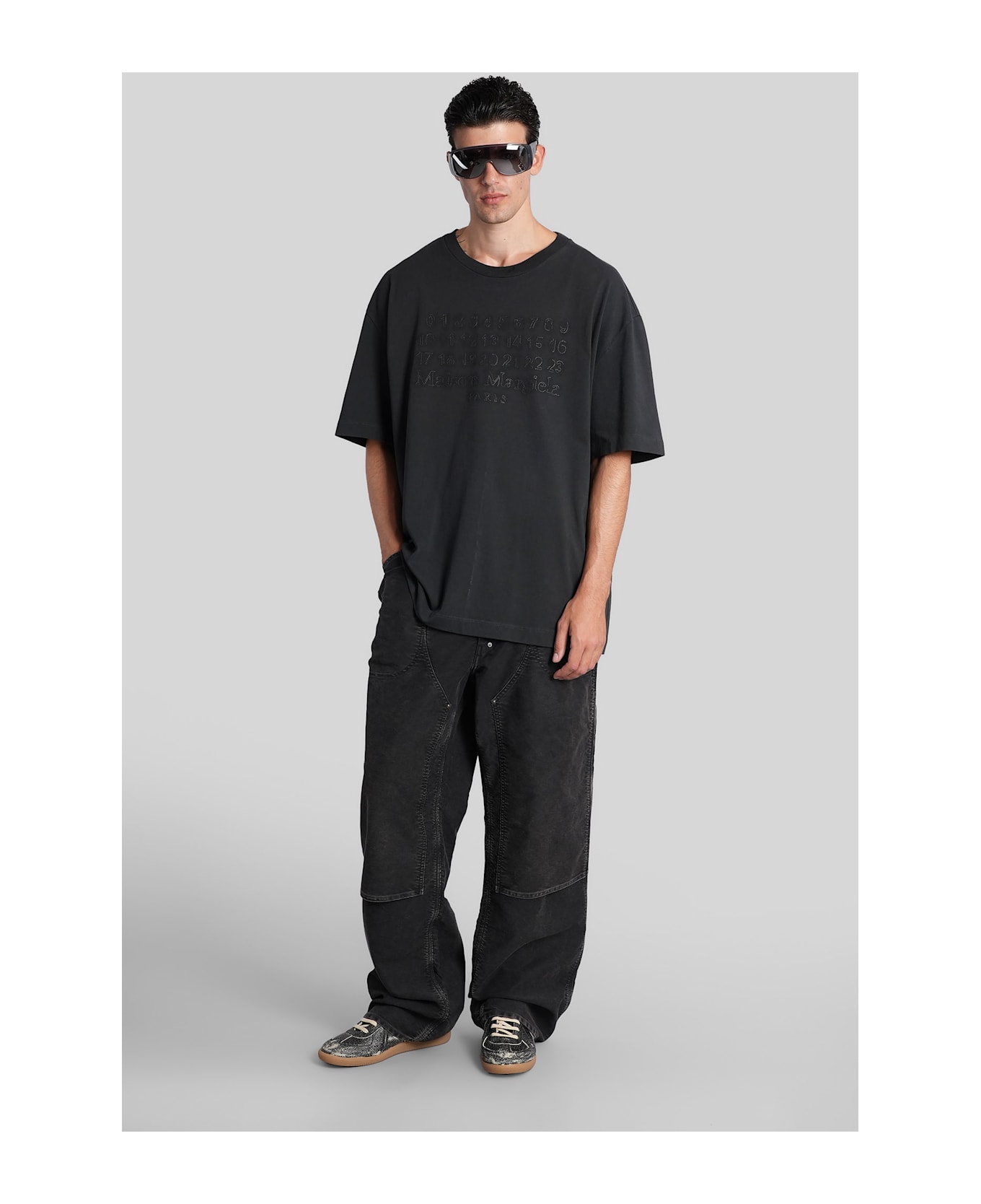 Maison Margiela Pants In Black Cotton - black