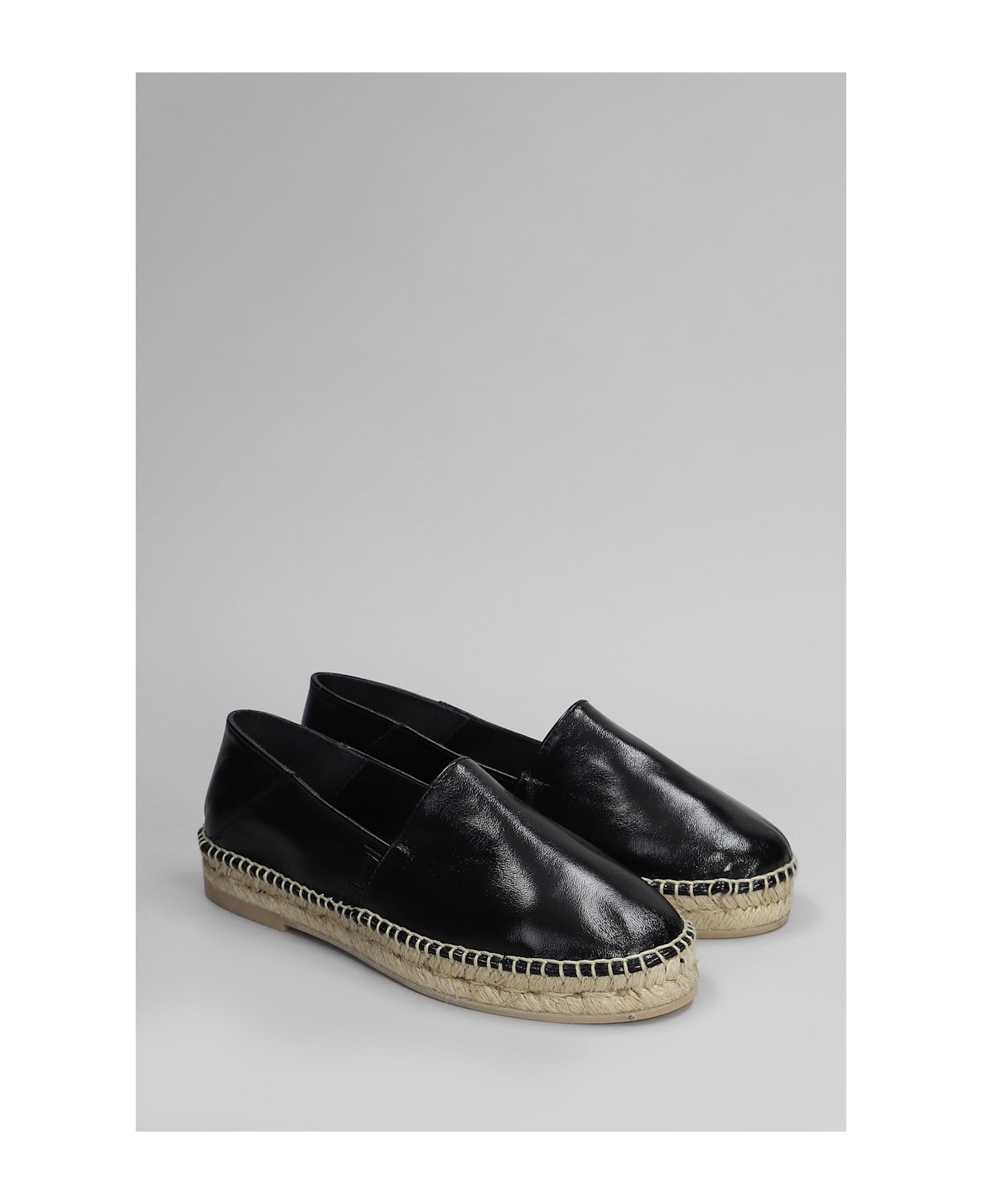 Ami Alexandre Mattiussi Espadrilles In Black Leather - black フラットシューズ