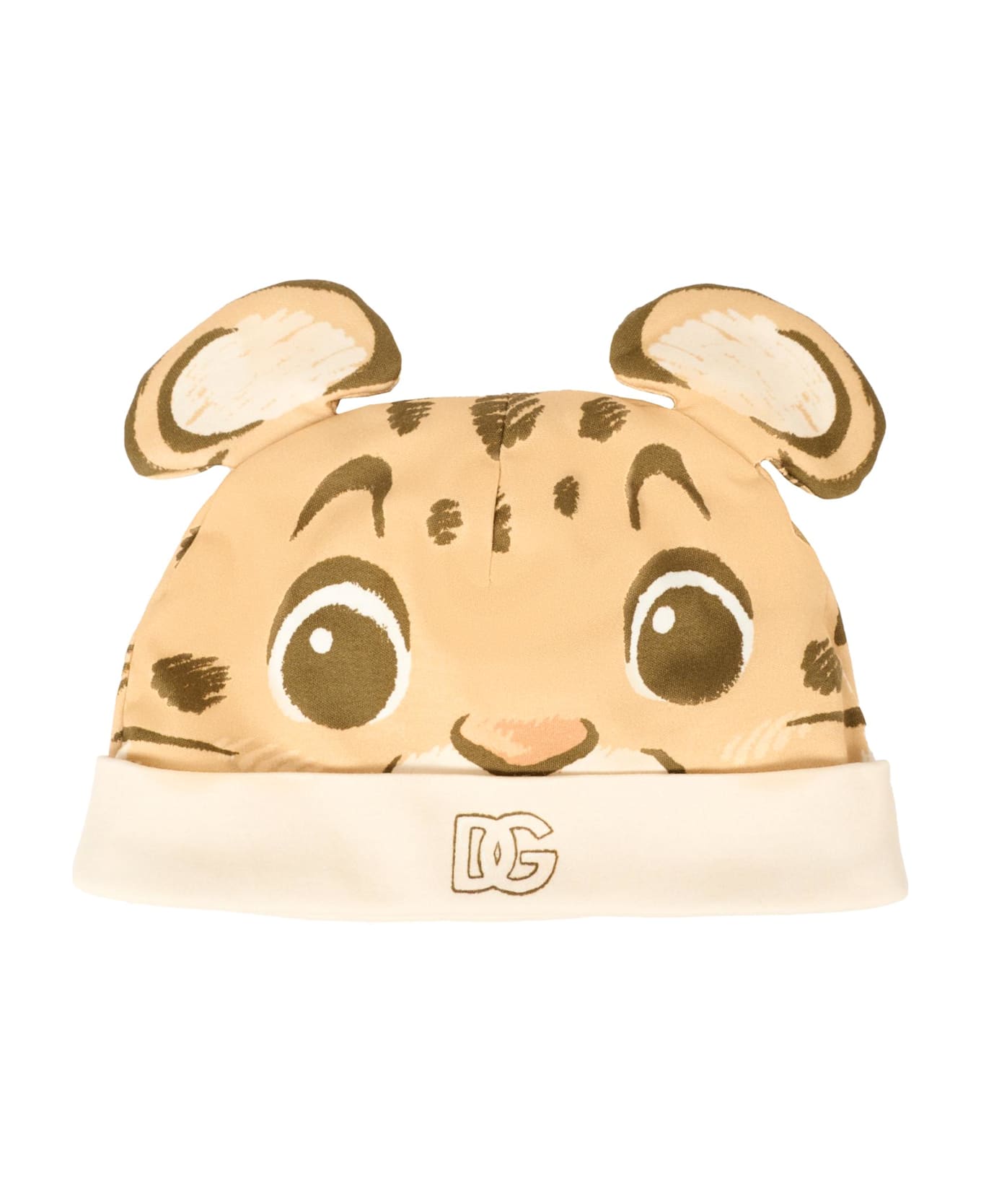 Dolce 
Gabbana Ivory Set For Babykids With Tiger And Logo - Ivory