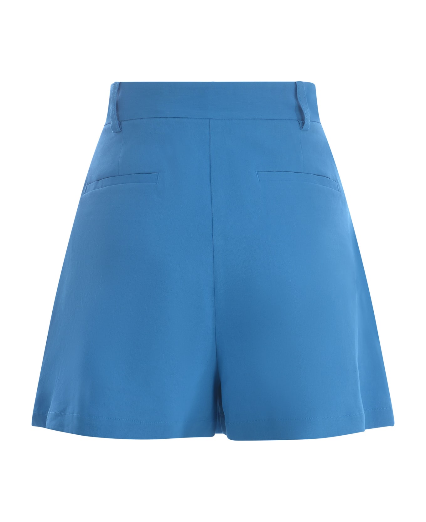 Pinko Shorts Pinko 'sorridente' In Linen Blend - Azzurro ショートパンツ