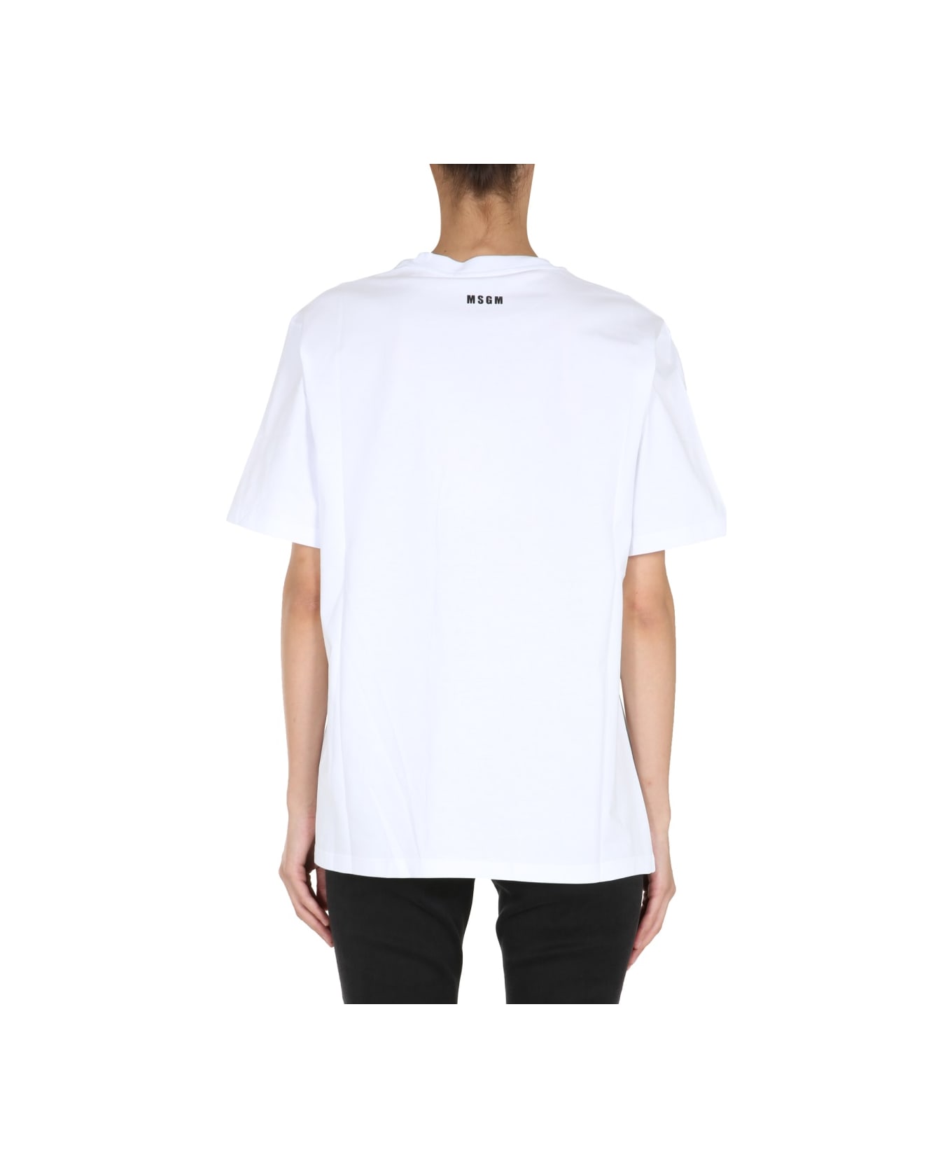 MSGM Round Neck T-shirt - WHITE Tシャツ