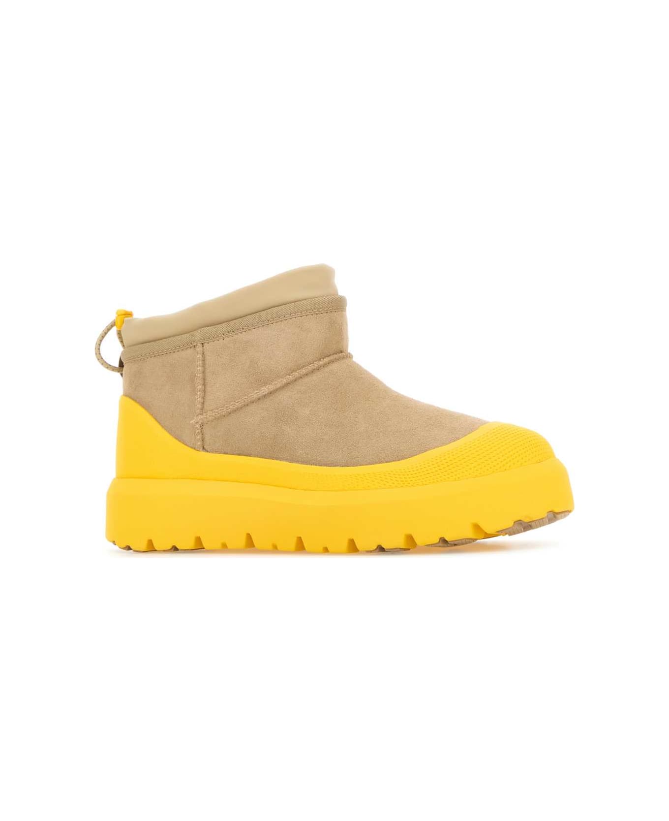 UGG Sand Suede Ultra Mini Weather Hybrid Ankle Boots - MUSTARDSEEDSUMMERWHEAT