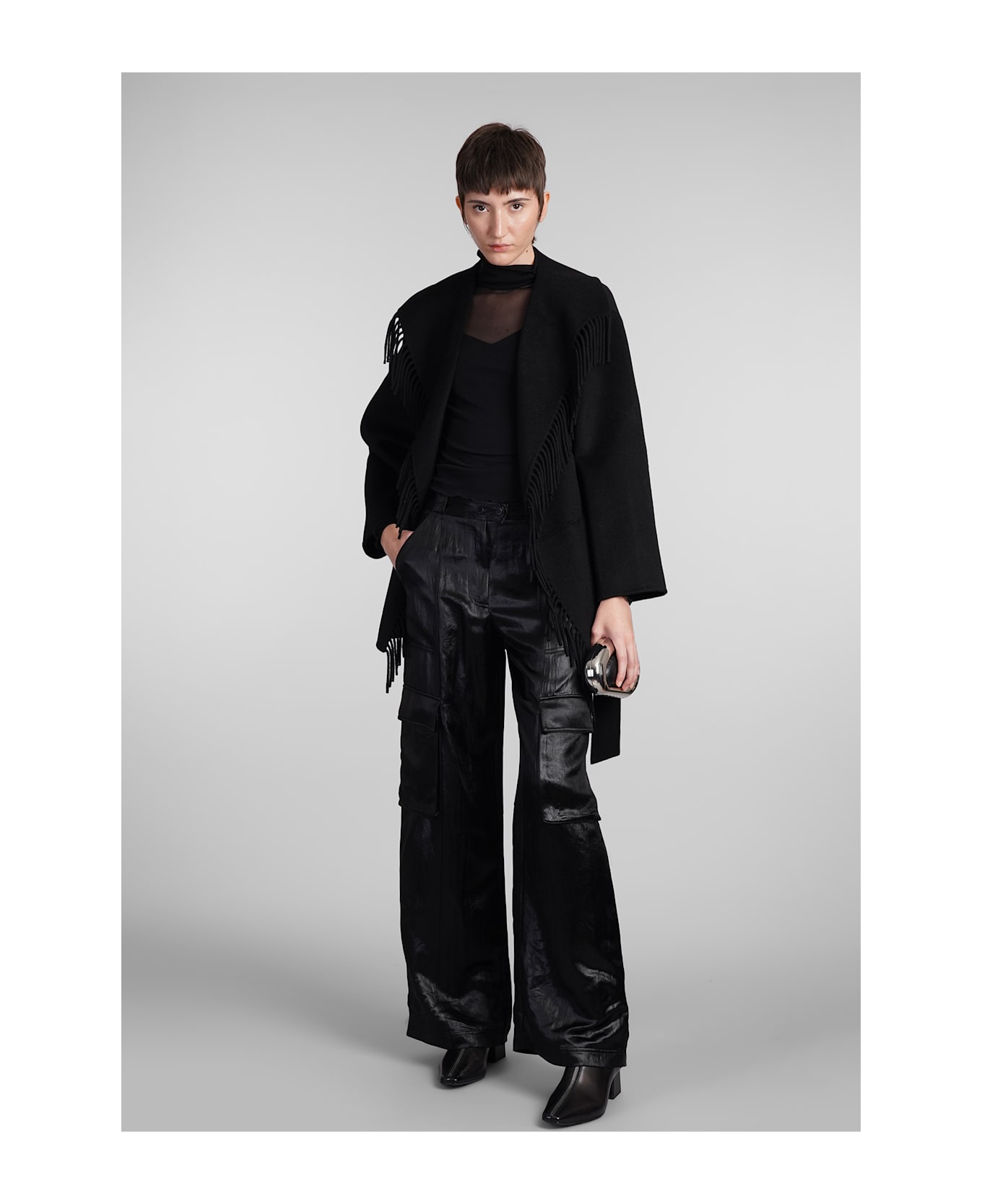 Simkhai Rowen Casual Jacket In Black Wool - Black