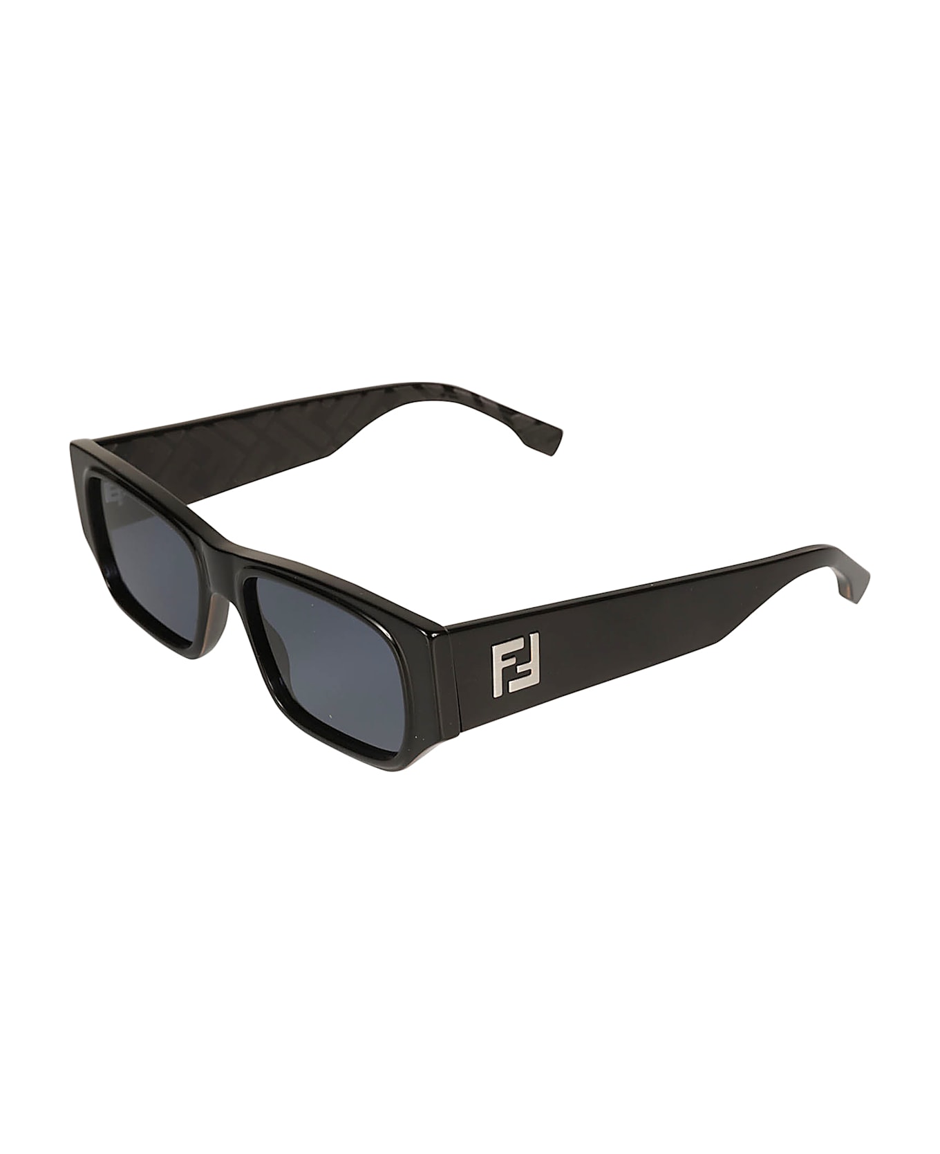 Fendi Rectangle Classic Sunglasses - 01V - Black