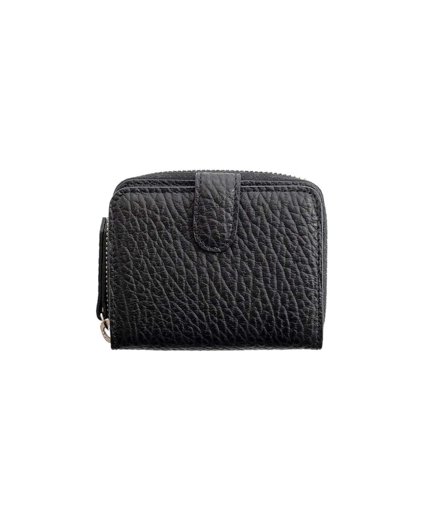 Maison Margiela Four Stitched Zip Around Wallet - BLACK 財布