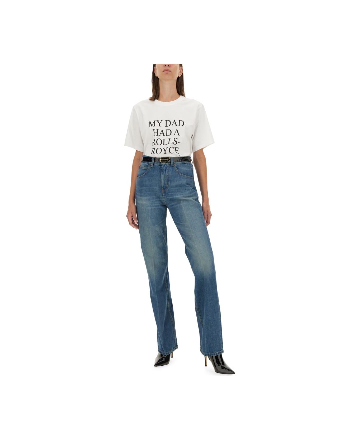 Victoria Beckham T-shirt With Print - WHITE