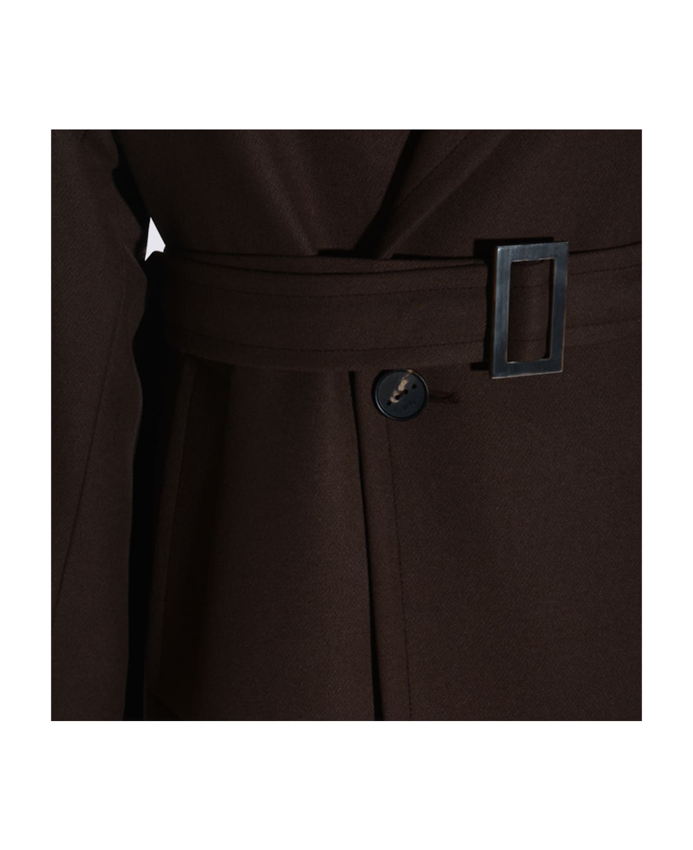 Hevò Brown Wool Coat - Brown