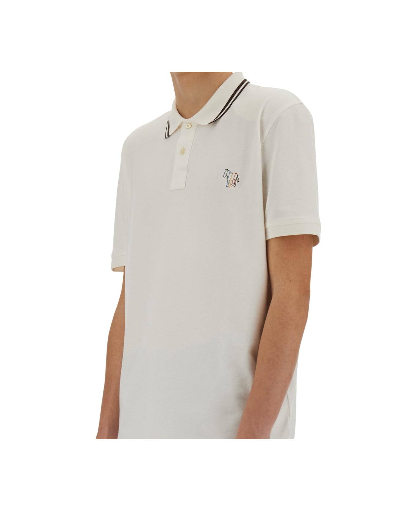 PS by Paul Smith Cotton Pique Polo - WHITE
