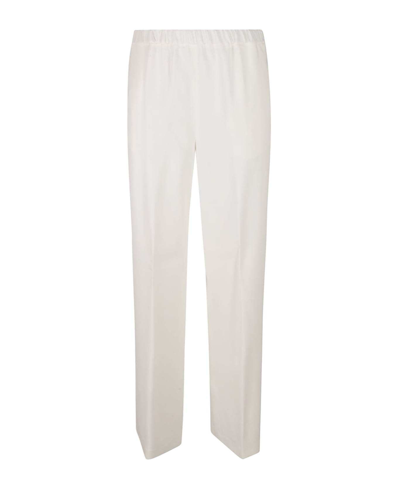 Fabiana Filippi Elastic Waist Plain Trousers - bianco
