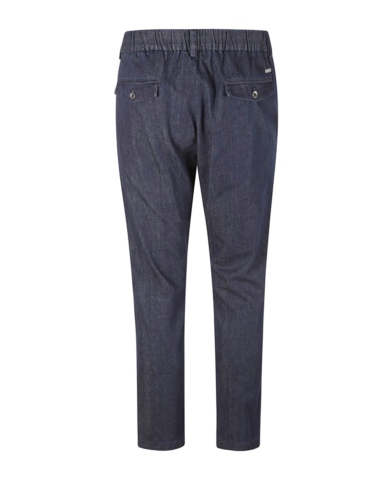 Herno Drawstring Waist Slim Fit Trousers - Blue Navy ボトムス