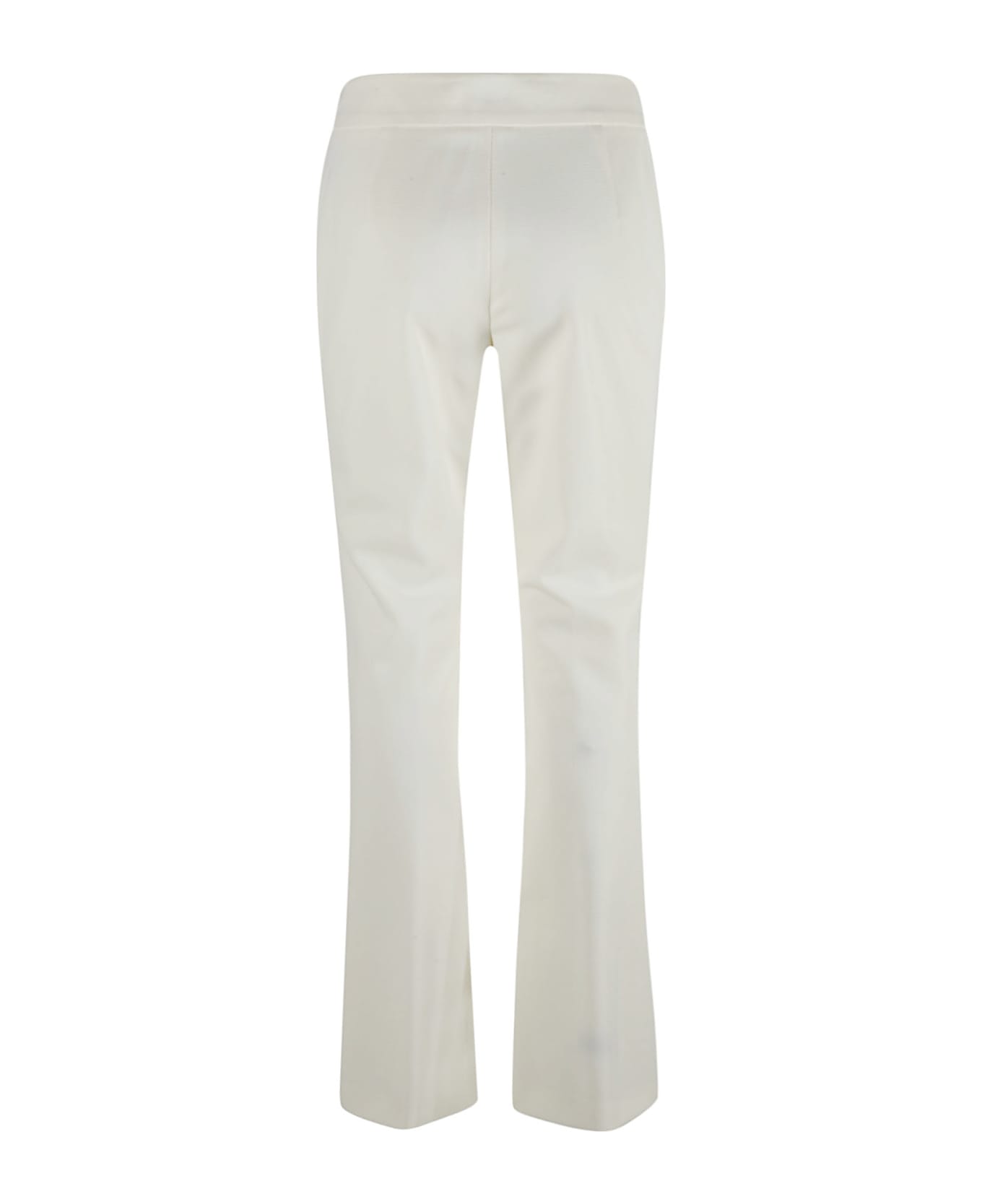 Genny Concealed Fitted Trousers - Cream