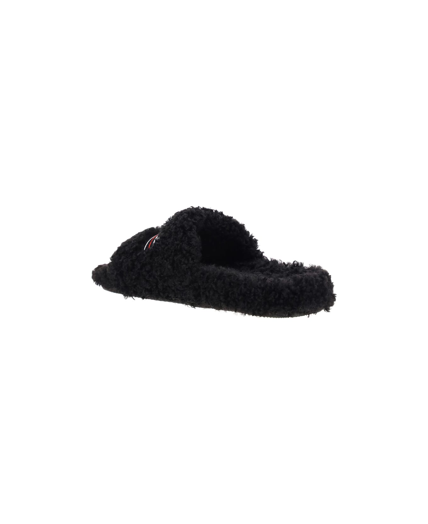 Balenciaga Furry Slide Sandals - black サンダル