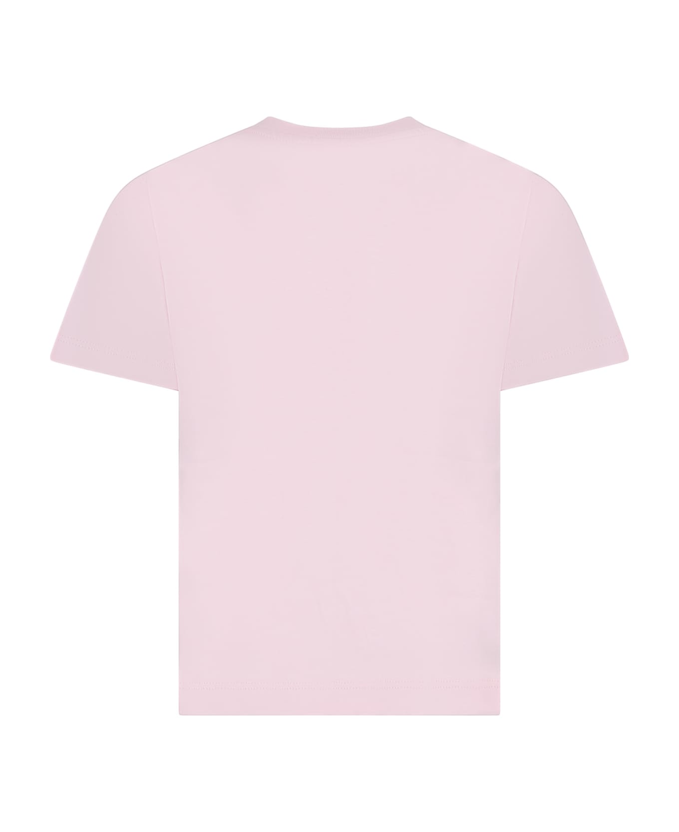 MSGM Pink T-shirt For Girl With Logo